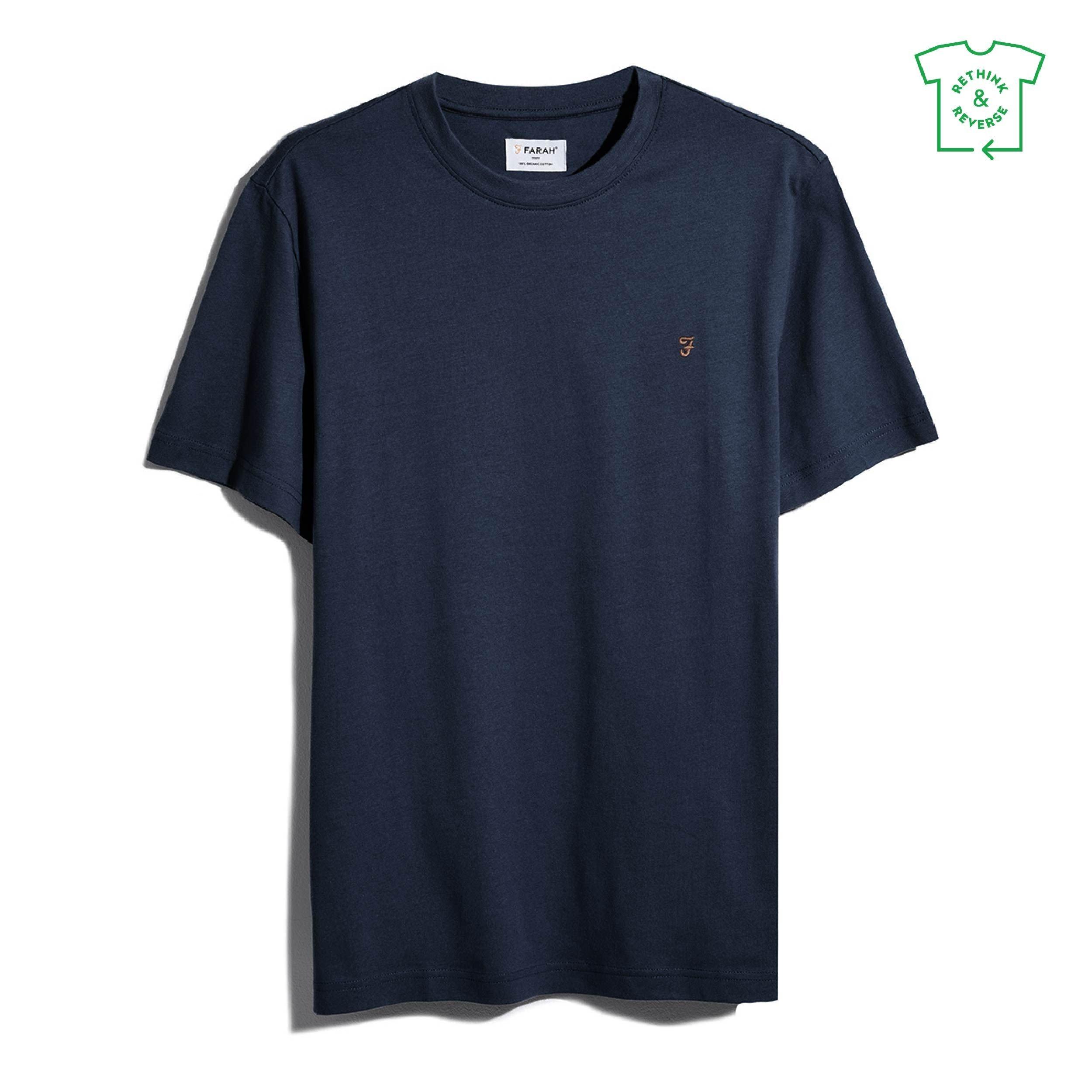 Farah Men's Regular Fit T-Shirt - True Navy 412 - Medium