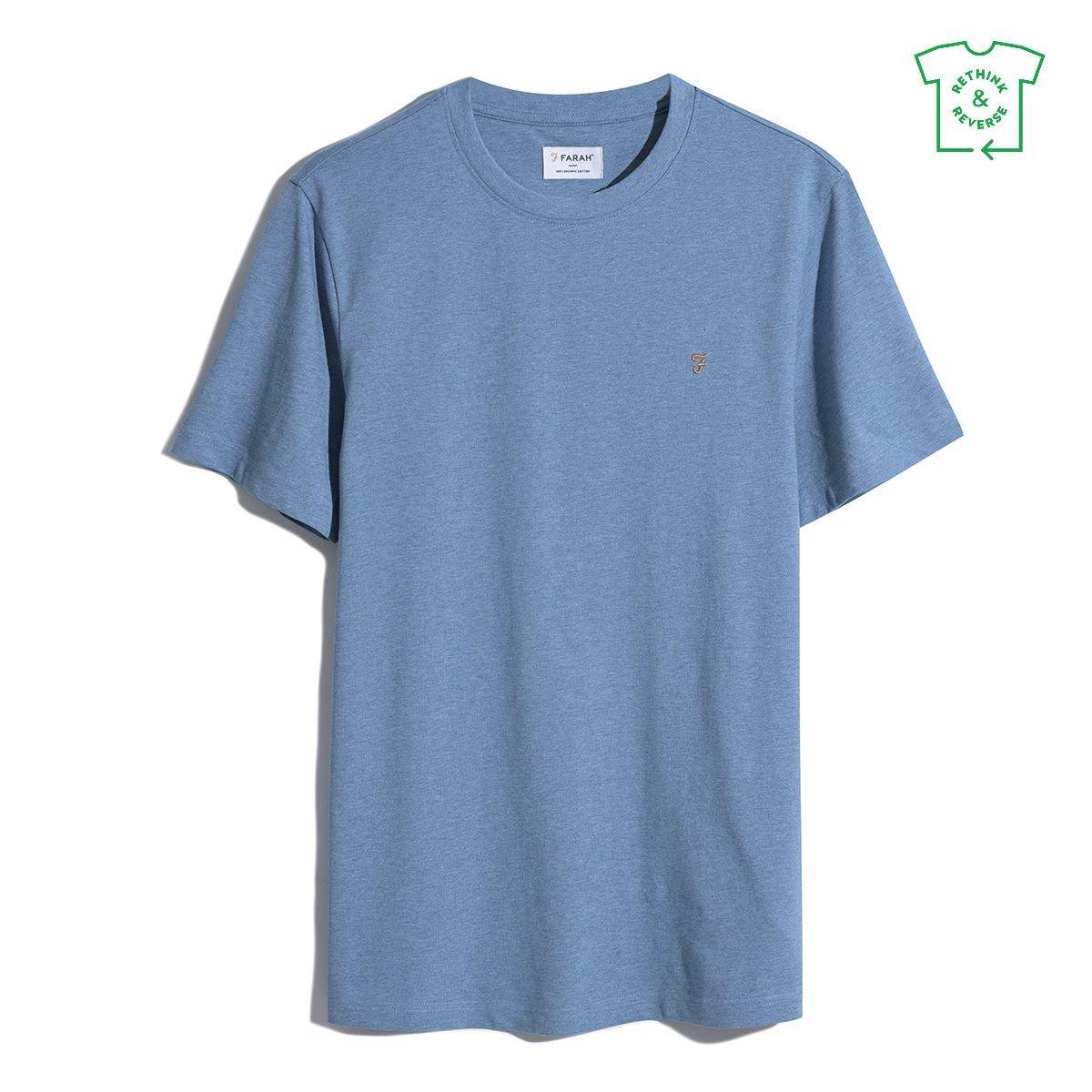 Farah Men's Regular Fit T-Shirt - Blue Tide 401 - Large