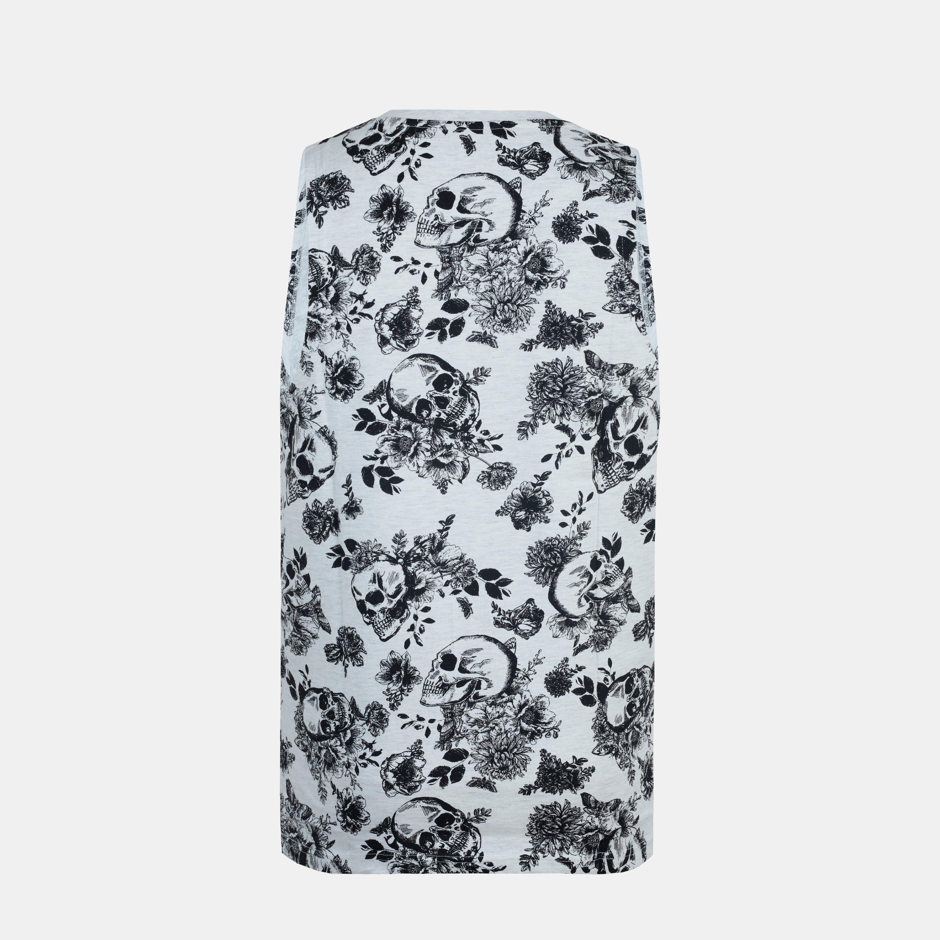 Ecru - Firetrap - All Over Print Muscle Vest - 2