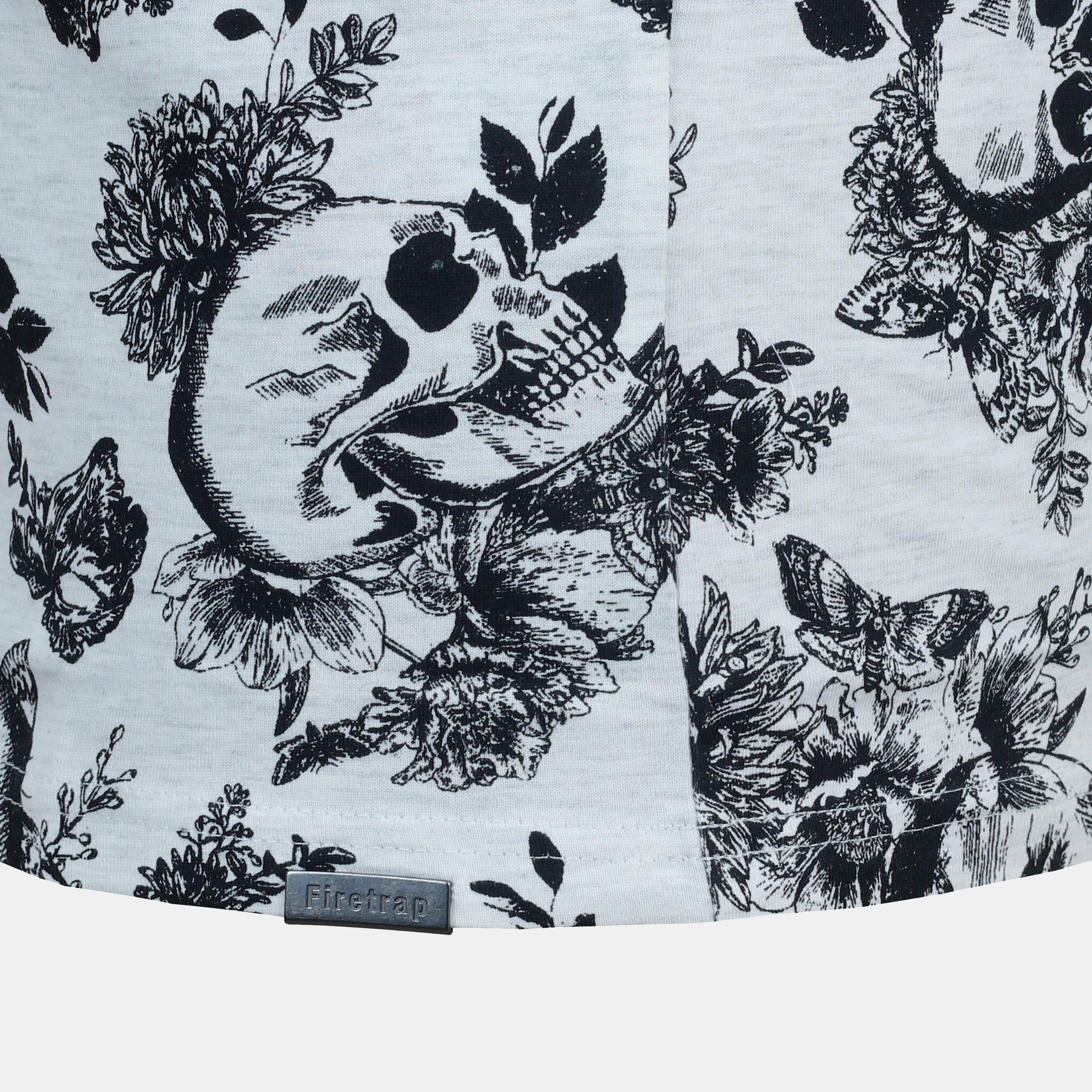 Ecru - Firetrap - All Over Print Muscle Vest - 4