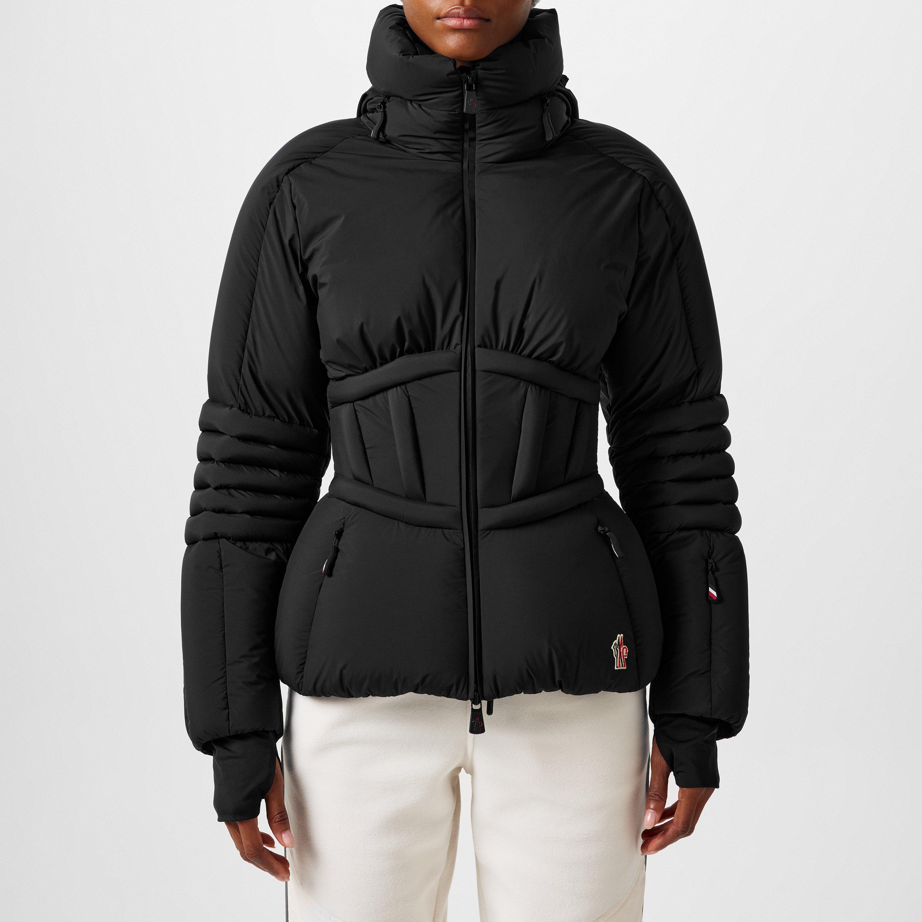 Black 999 - Moncler Grenoble - Women's Sarenna Ski Goose Down Windproof Slim Fit Short Puffer Jacket - 1