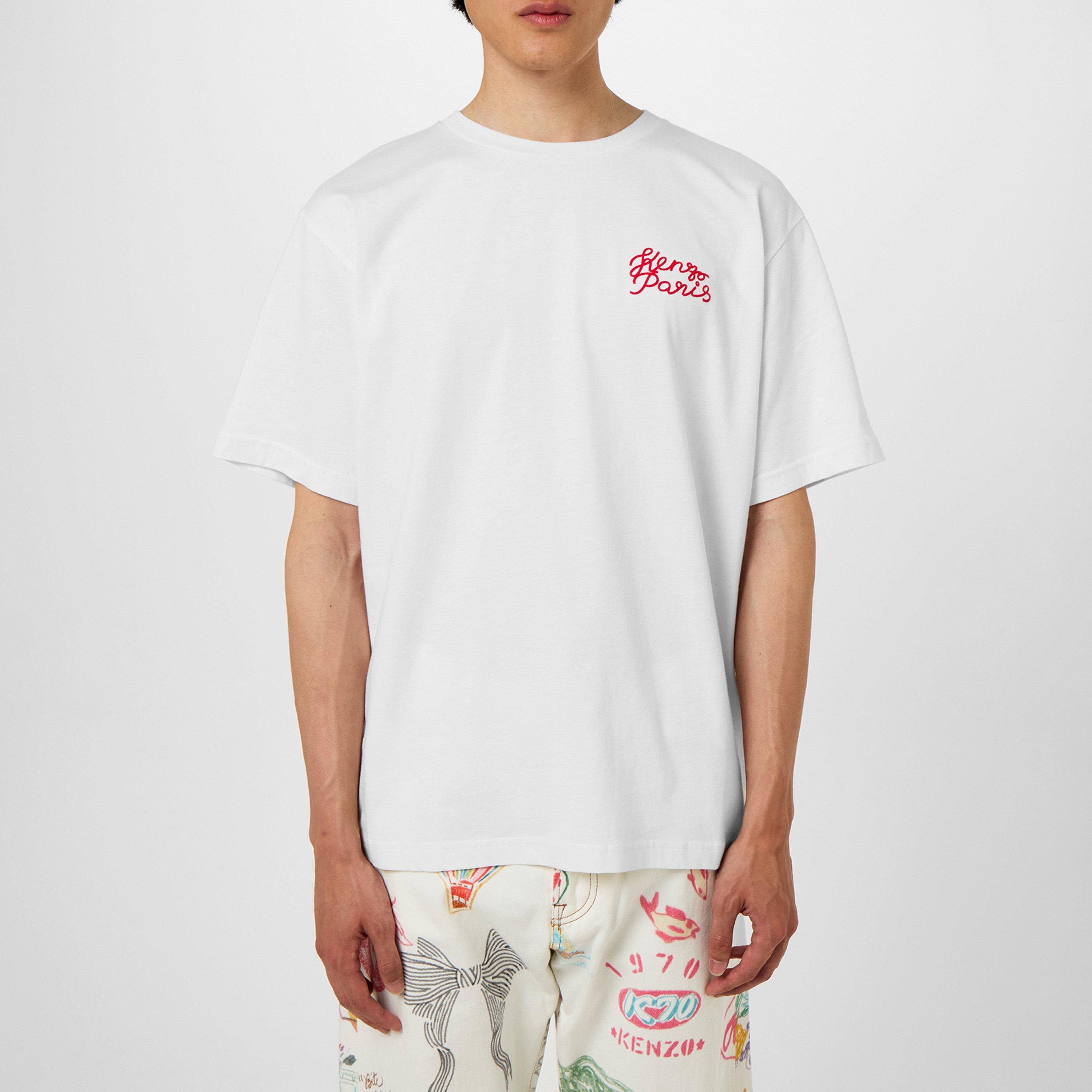 White - Kenzo - Logo-Printed Cotton-Jersey T-Shirt - 3