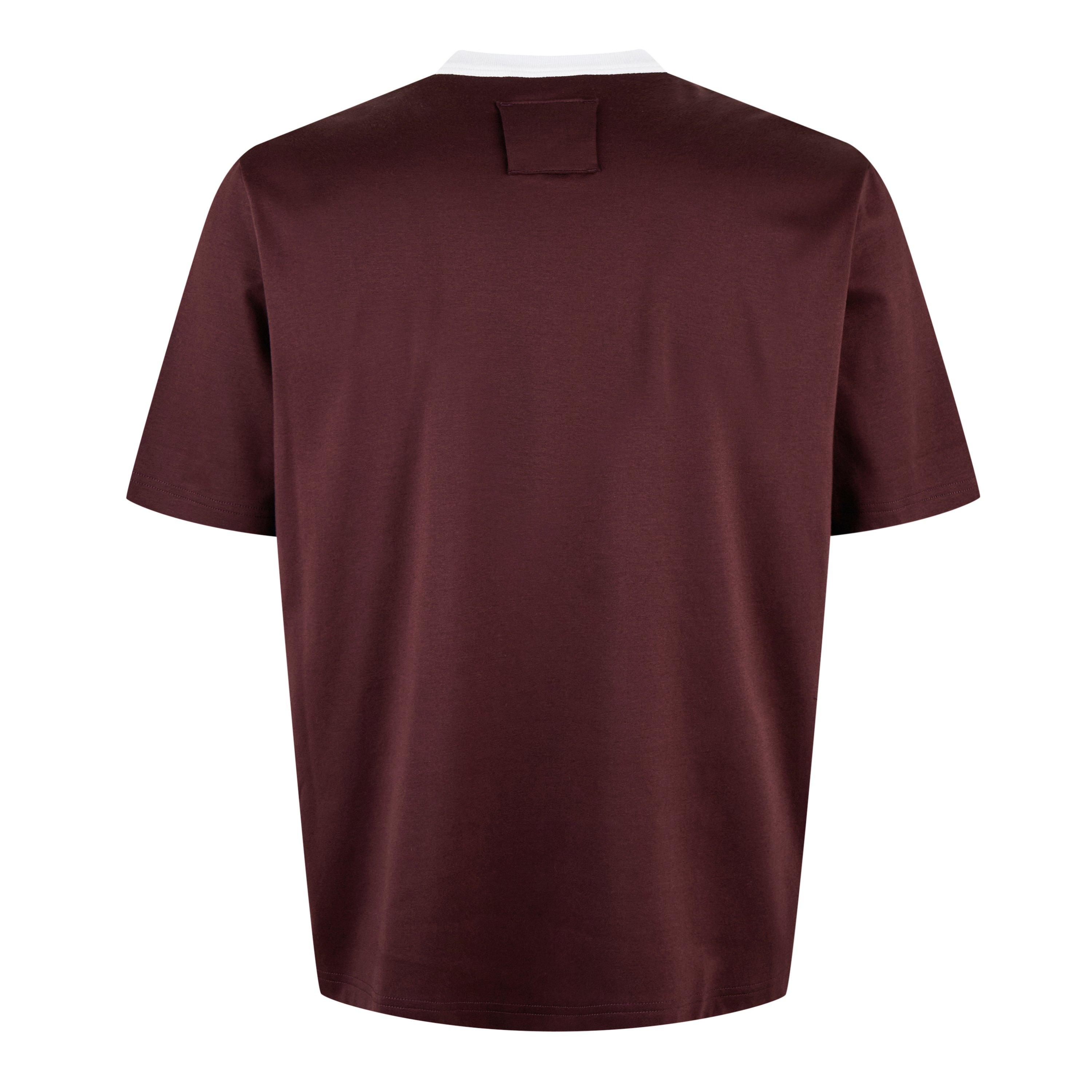 Burgundy 39 - Lanvin - Men's Mohair Logo Regular Fit T-Shirt - 2