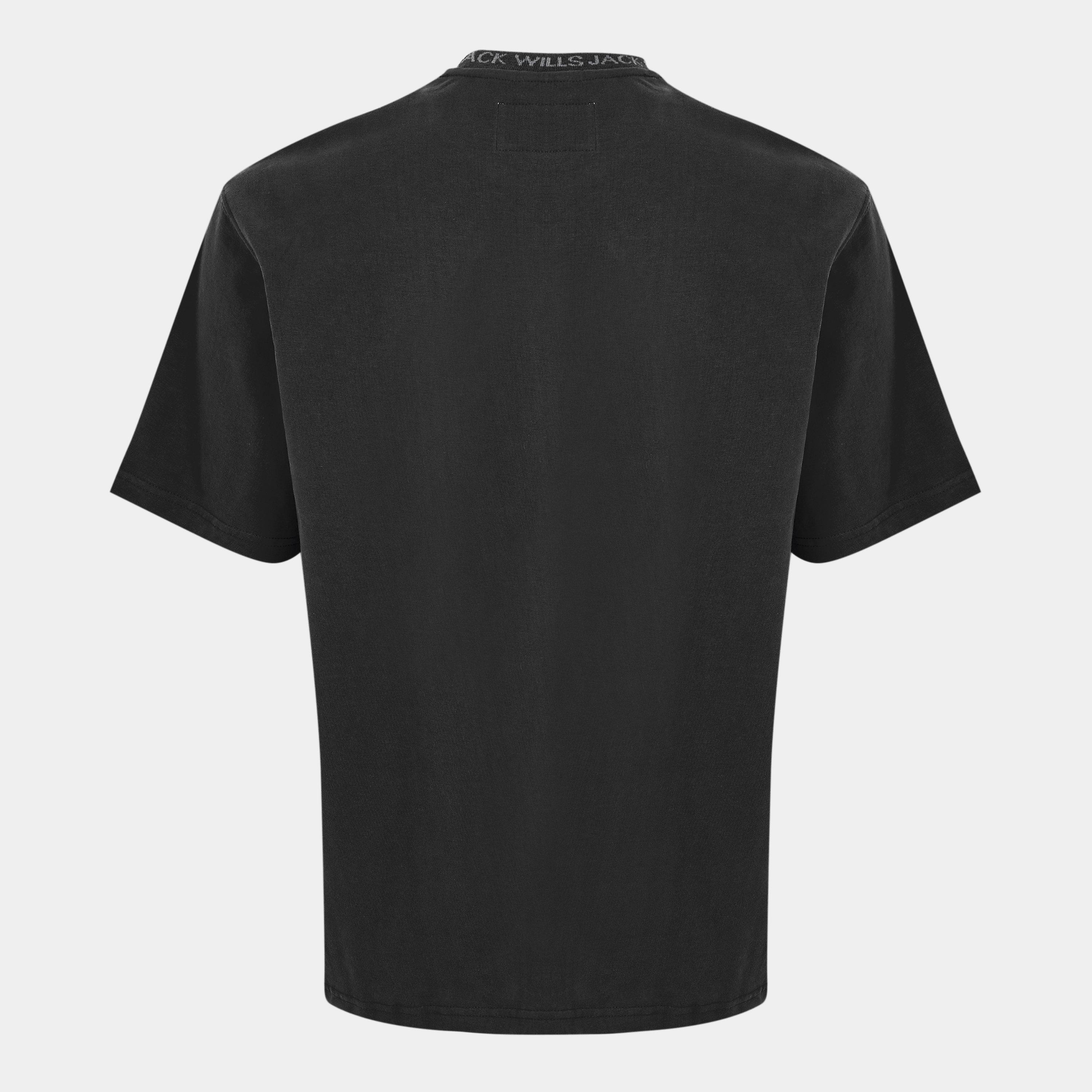 Black - Jack Wills - Jacquard T-Shirt Mens - 2