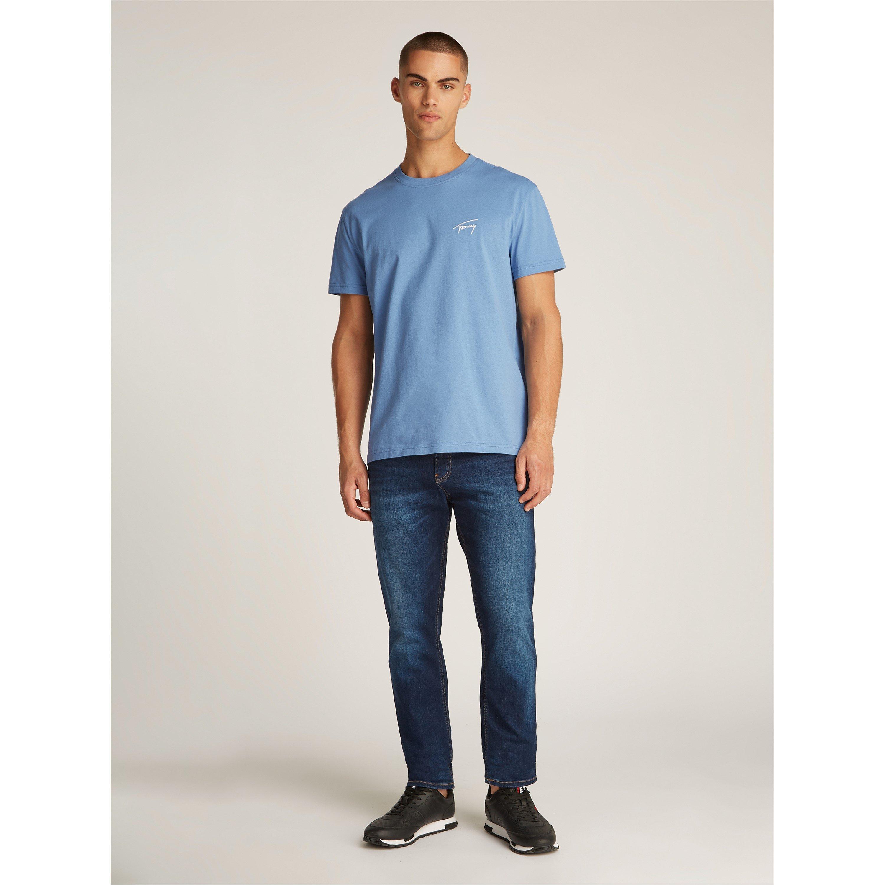 Colorado Blue - Tommy Jeans - Men's TJM Signature Regular Fit T-Shirt - 5