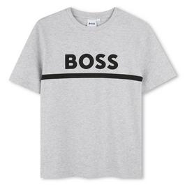 Boss Large Logo T shirt Junior Boys