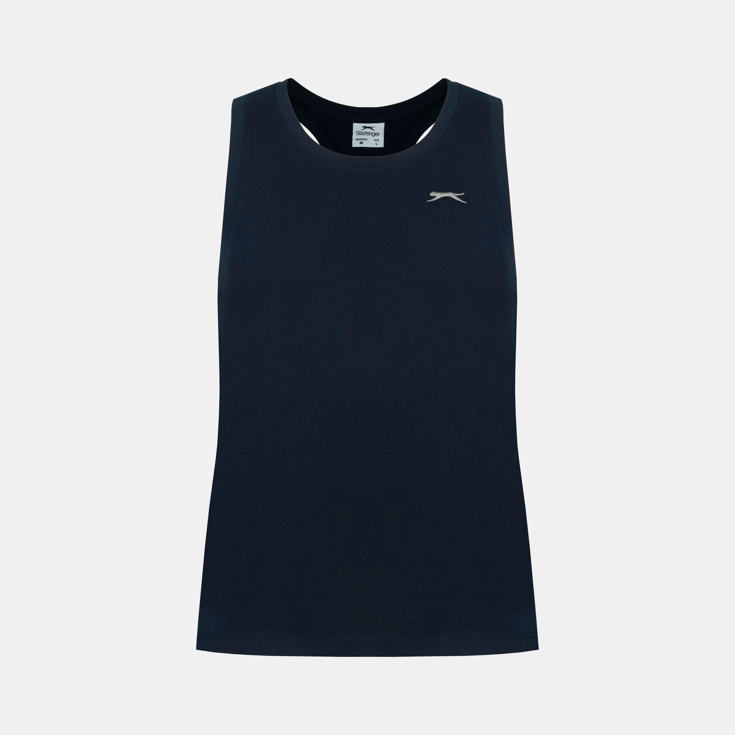 Slazenger Men's Navy Muscle Vest - L