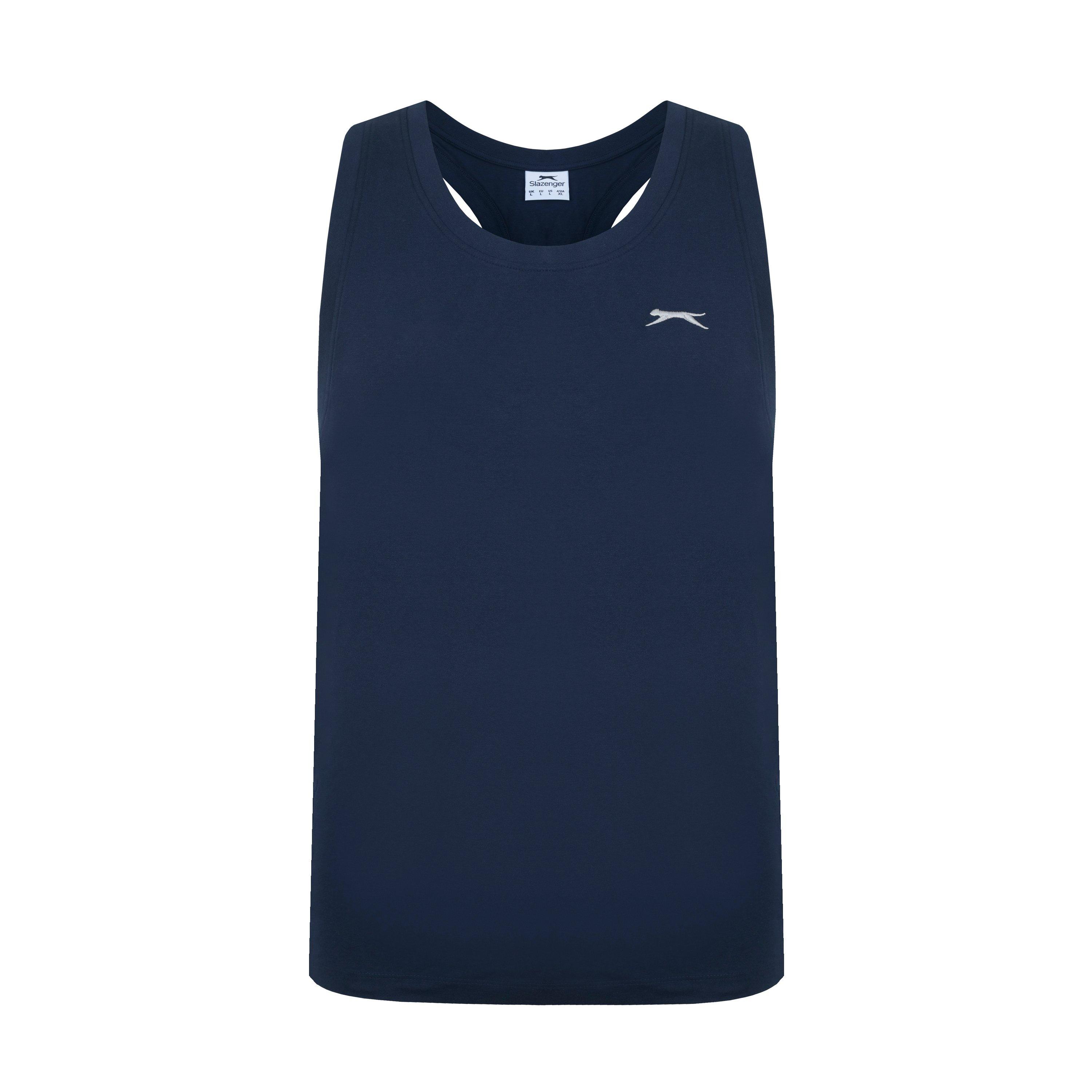 Slazenger Men's Navy Muscle Vest - L