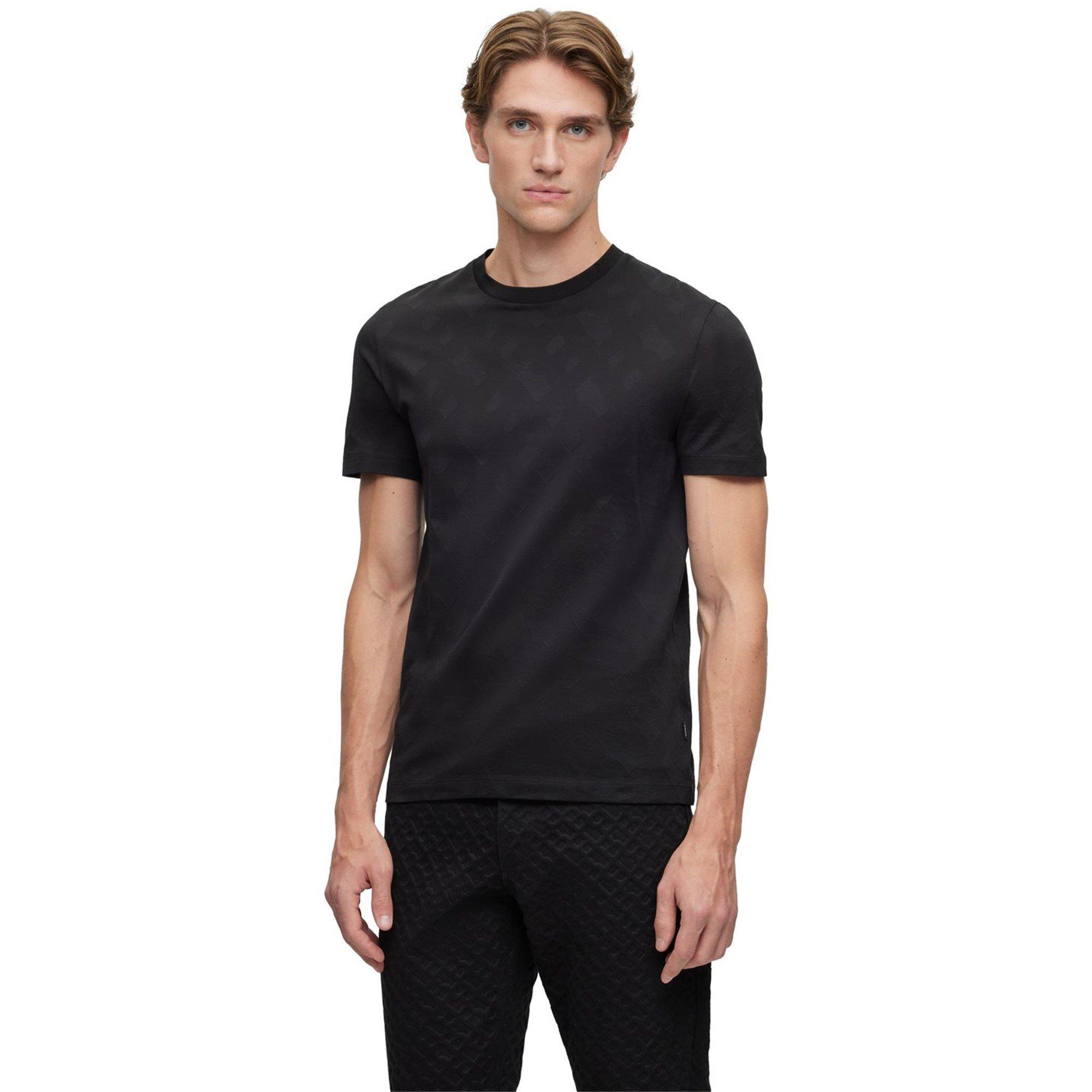 Black 001 - Boss - Men's Tiburt Long-sleeve Regular Fit Polo - 2