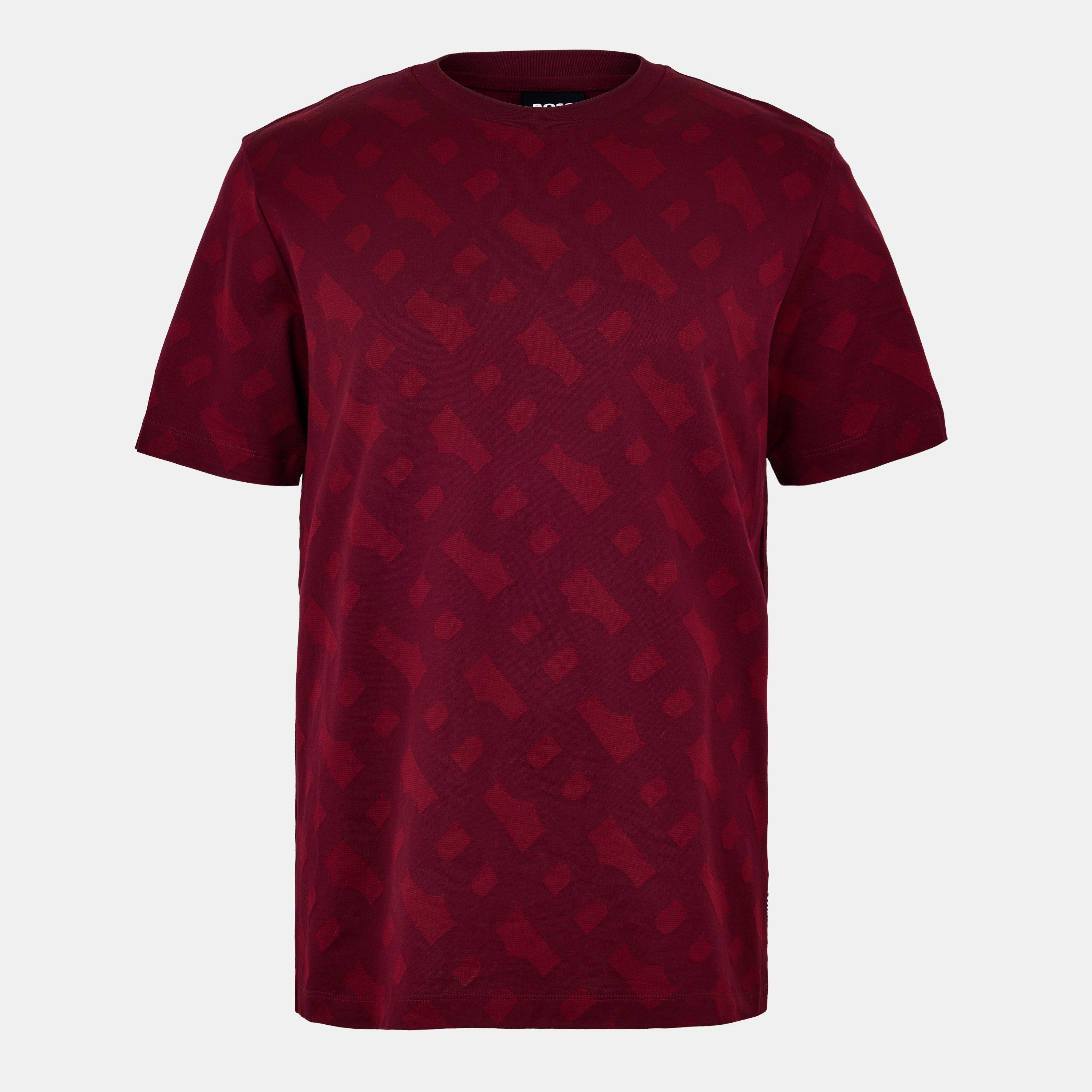 Boss Men's Tiburt Long Sleeve Polo - Dark Red - Small