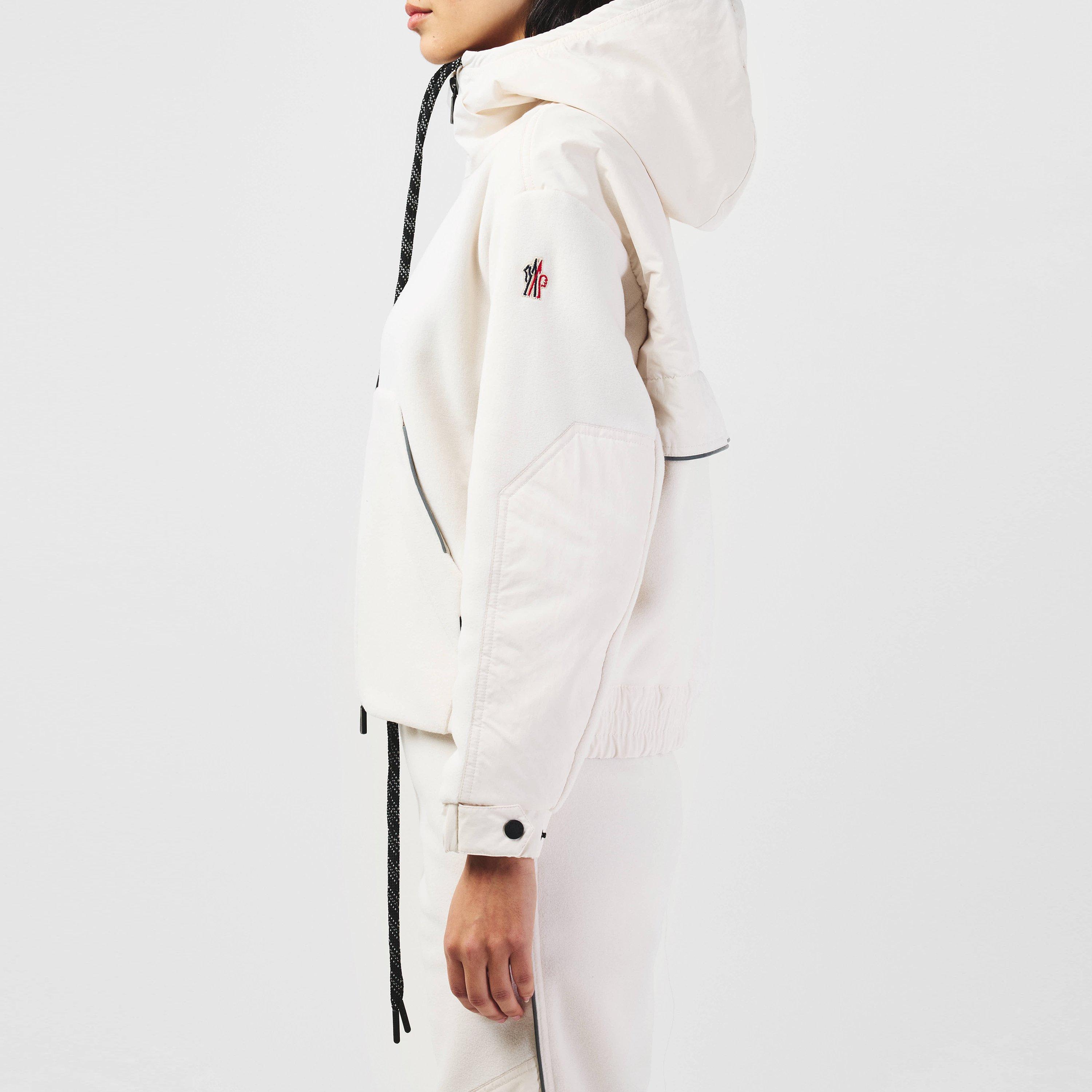 Cream 21I - Moncler Grenoble - Women's Fleece Long Sleeve Zip Hybrid Jacket - 2