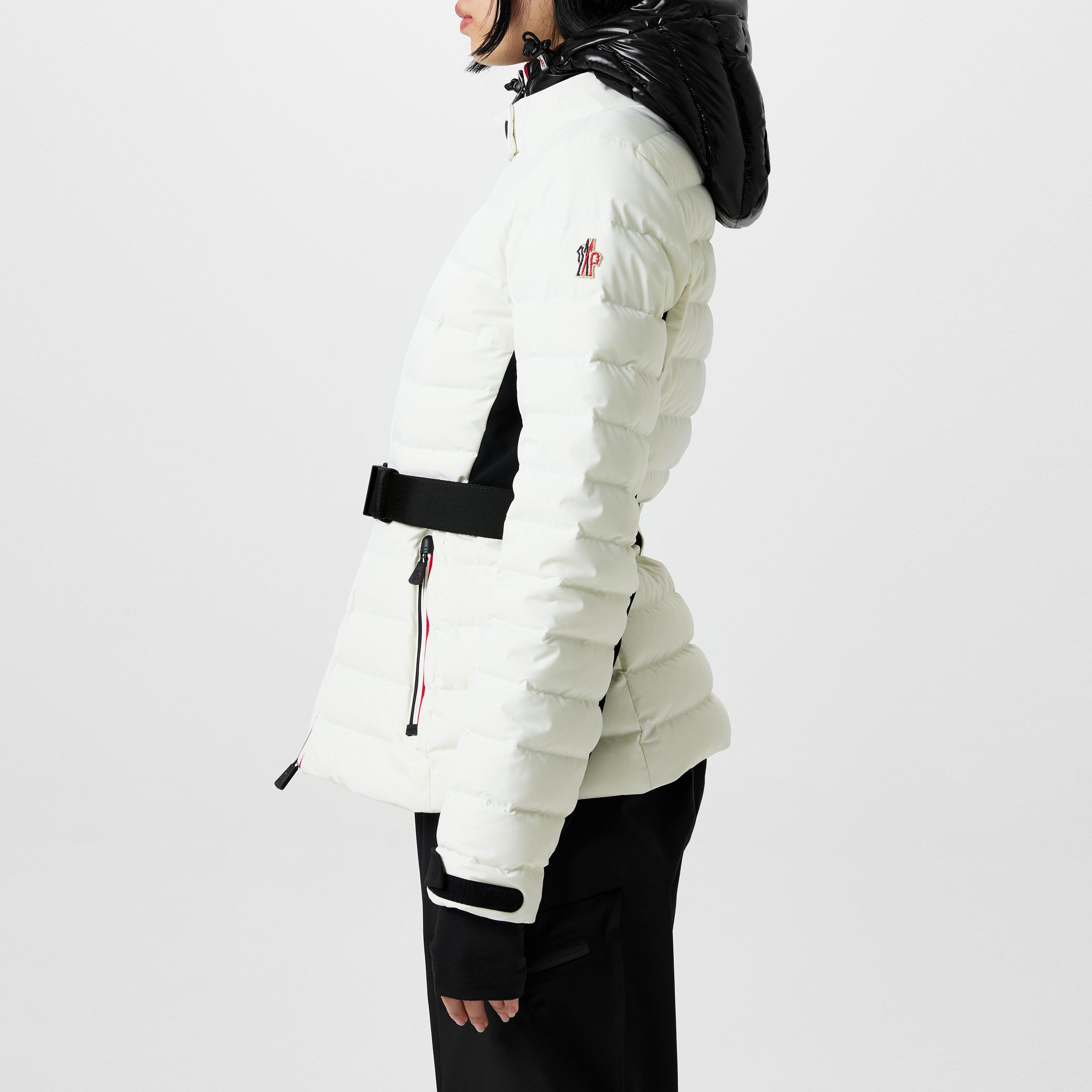 Cream P09 - Moncler Grenoble - Women's Bruche Water Resistant Duck Down Hooded Slim Fit Short Puffer Jacket - 2