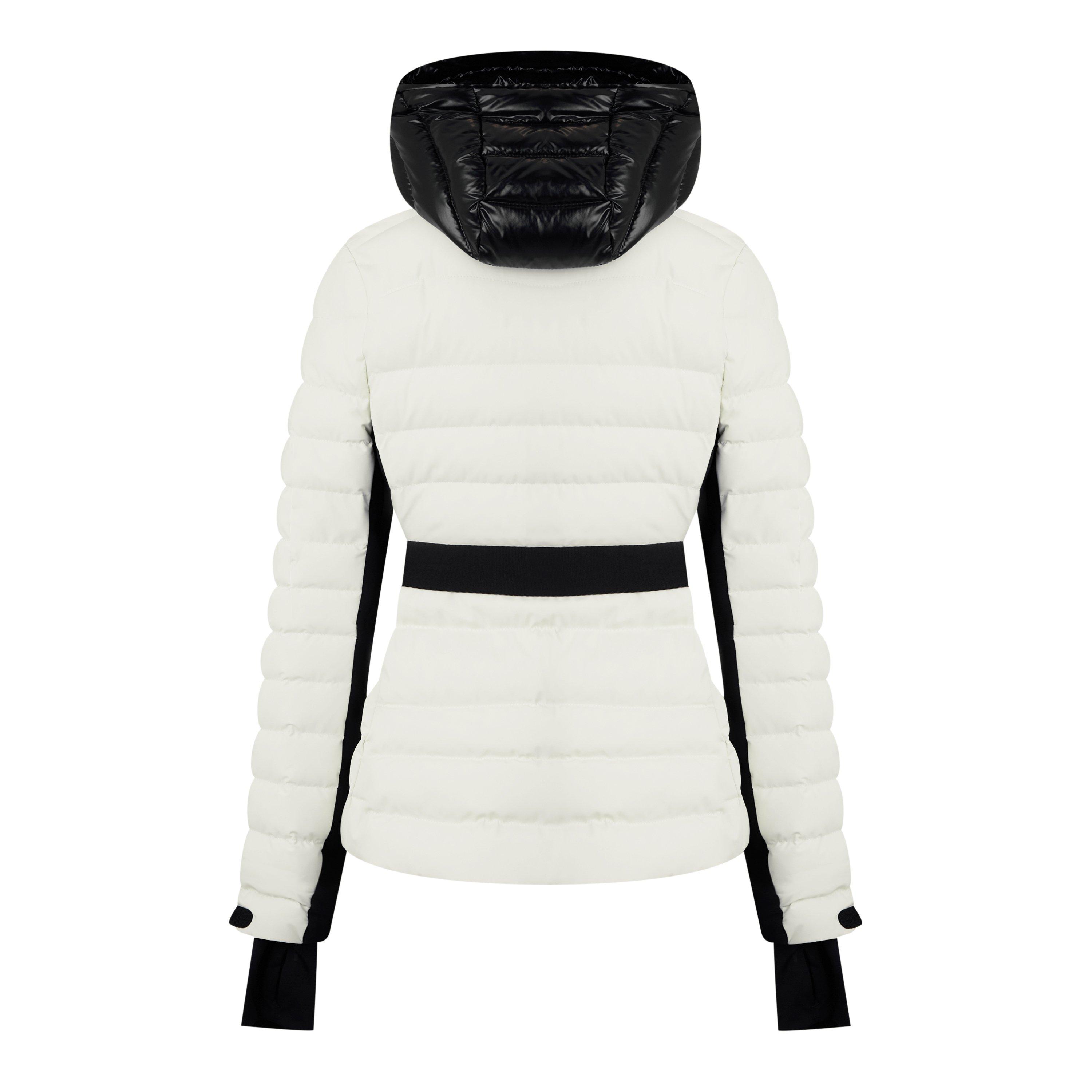Cream P09 - Moncler Grenoble - Women's Bruche Water Resistant Duck Down Hooded Slim Fit Short Puffer Jacket - 6