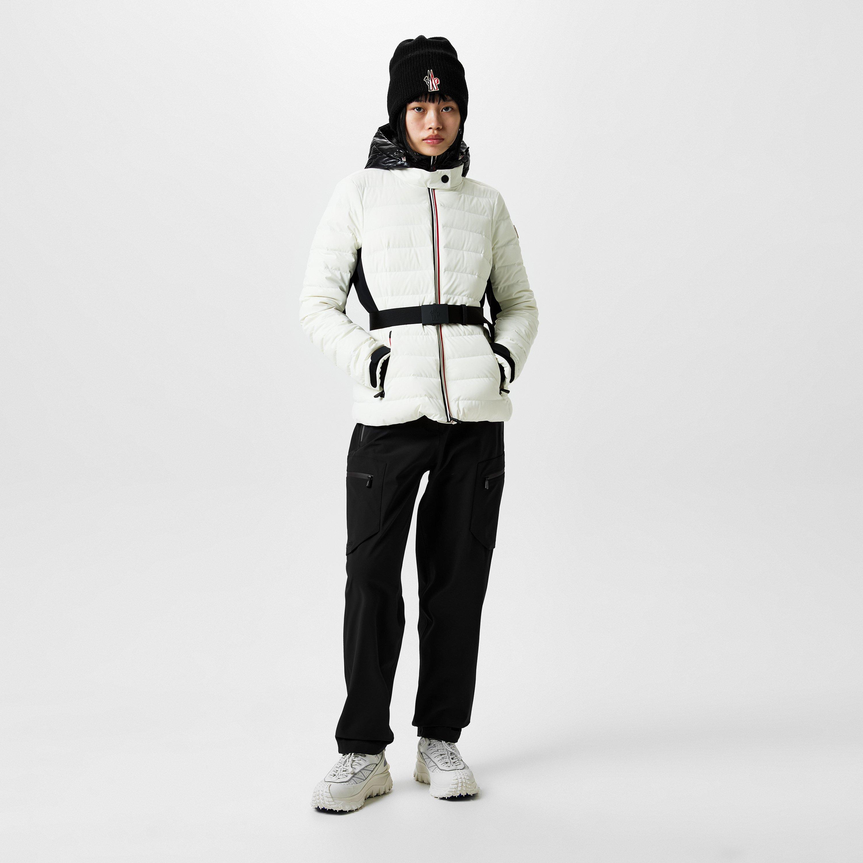 Cream P09 - Moncler Grenoble - Women's Bruche Water Resistant Duck Down Hooded Slim Fit Short Puffer Jacket - 4