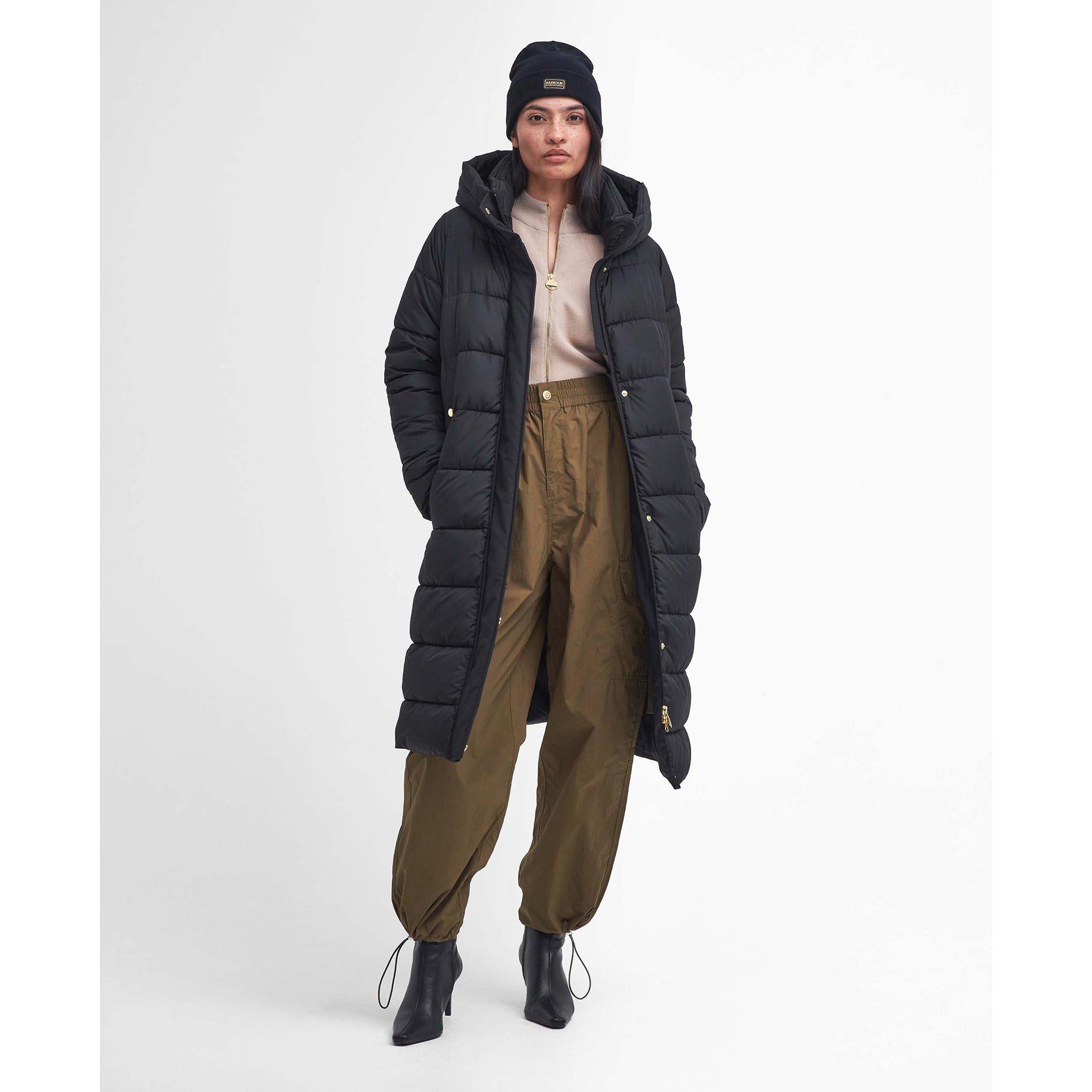 Black - Barbour International - Barron Longline Puffer Jacket - 3