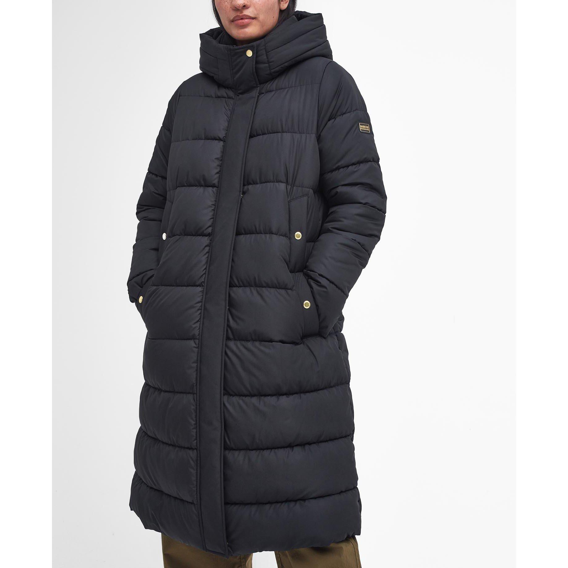 Black - Barbour International - Barron Longline Puffer Jacket - 6