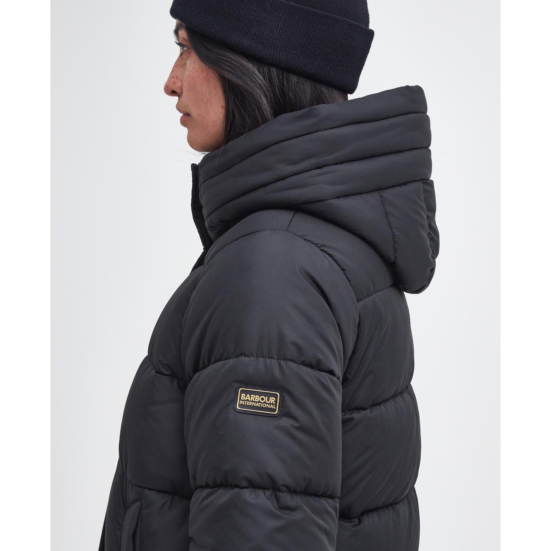 Black - Barbour International - Barron Longline Puffer Jacket - 7