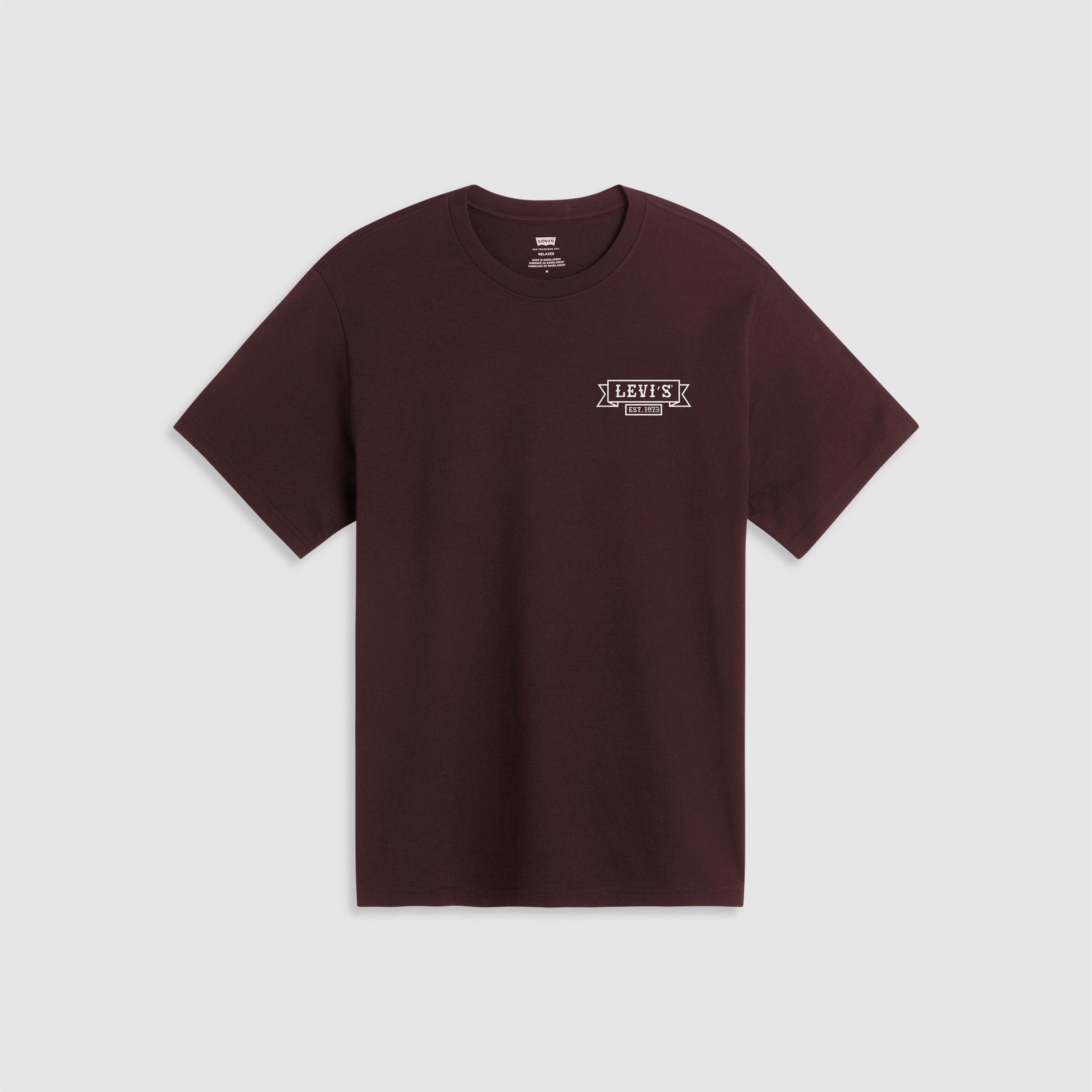 Levis Men's Brown Eagle Housemark Graphic T-Shirt - S - Image 3