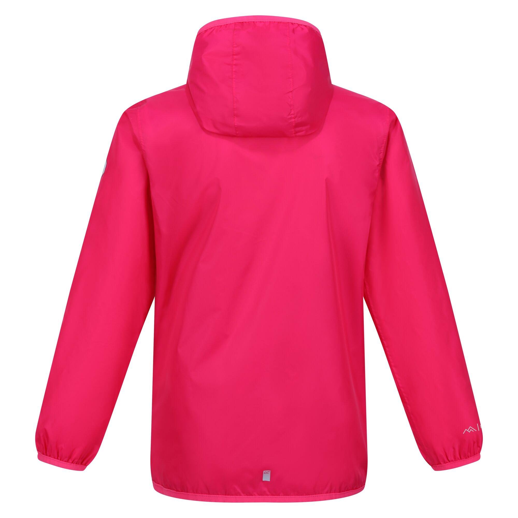 Pink Potion - Regatta - Unisex Kids' Lever II Reflective Packable Waterproof Jacket - 3