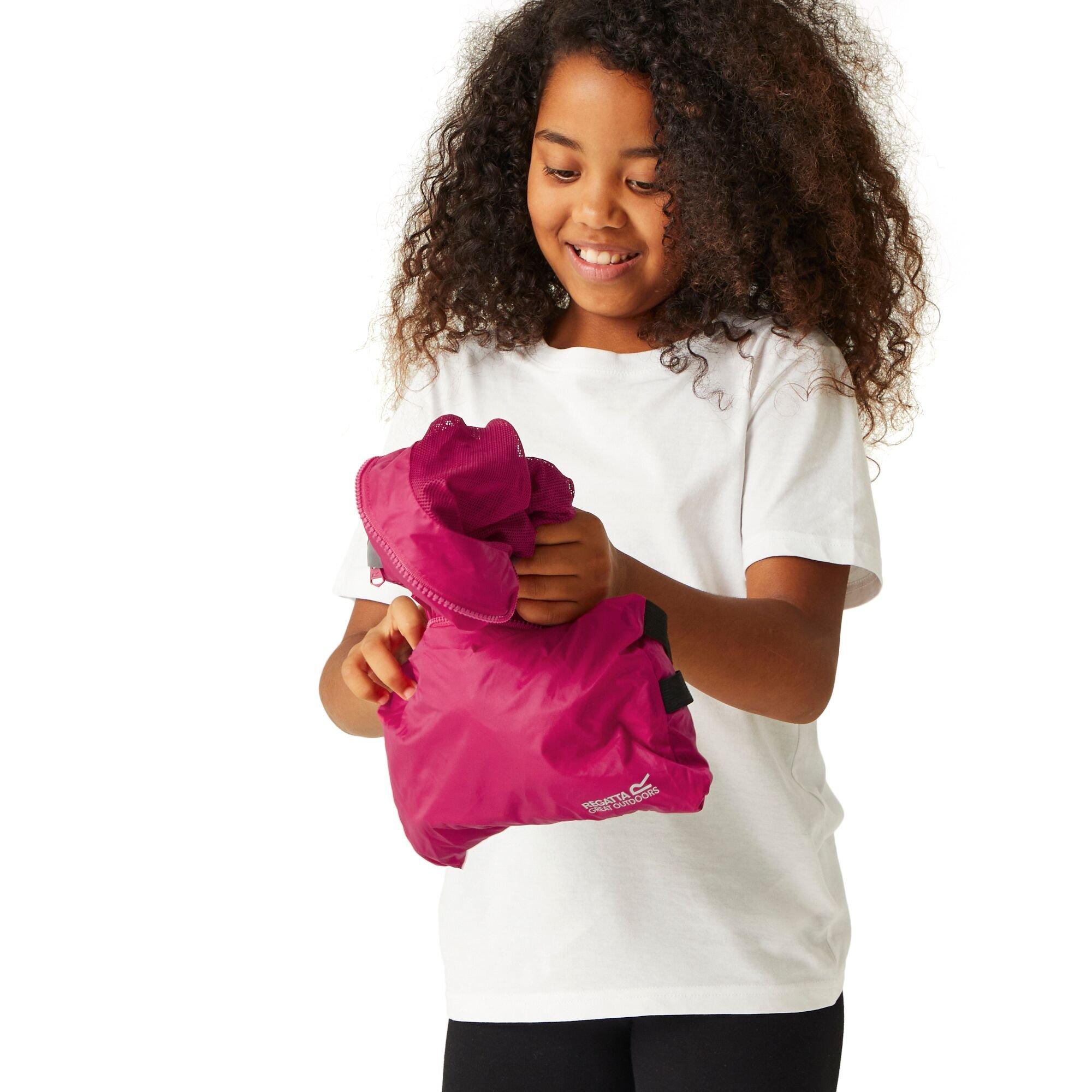 Pink Potion - Regatta - Unisex Kids' Lever II Reflective Packable Waterproof Jacket - 8