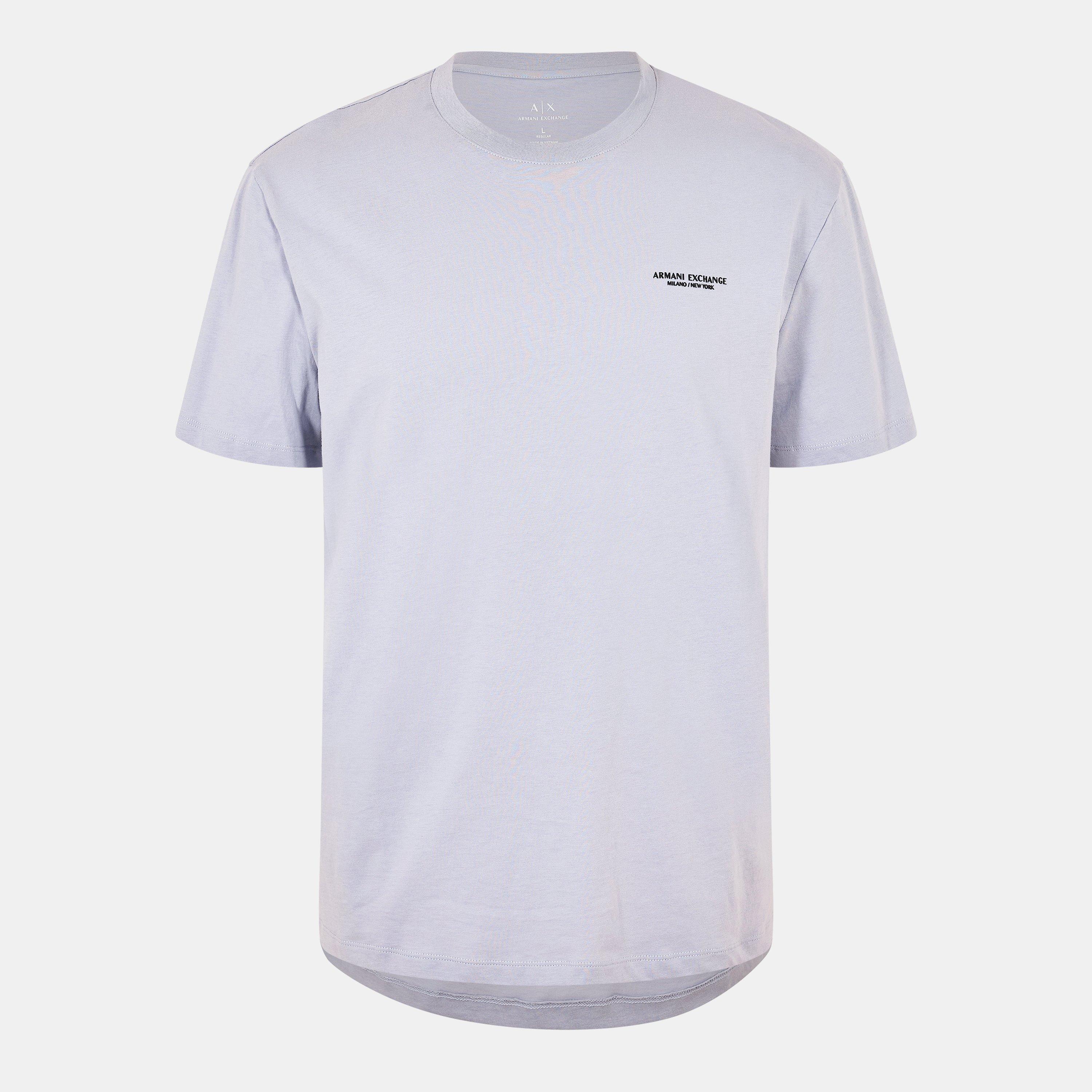 Armani Exchange Men's T91 Logo T Shirt - Lilacgray Ua047 - M