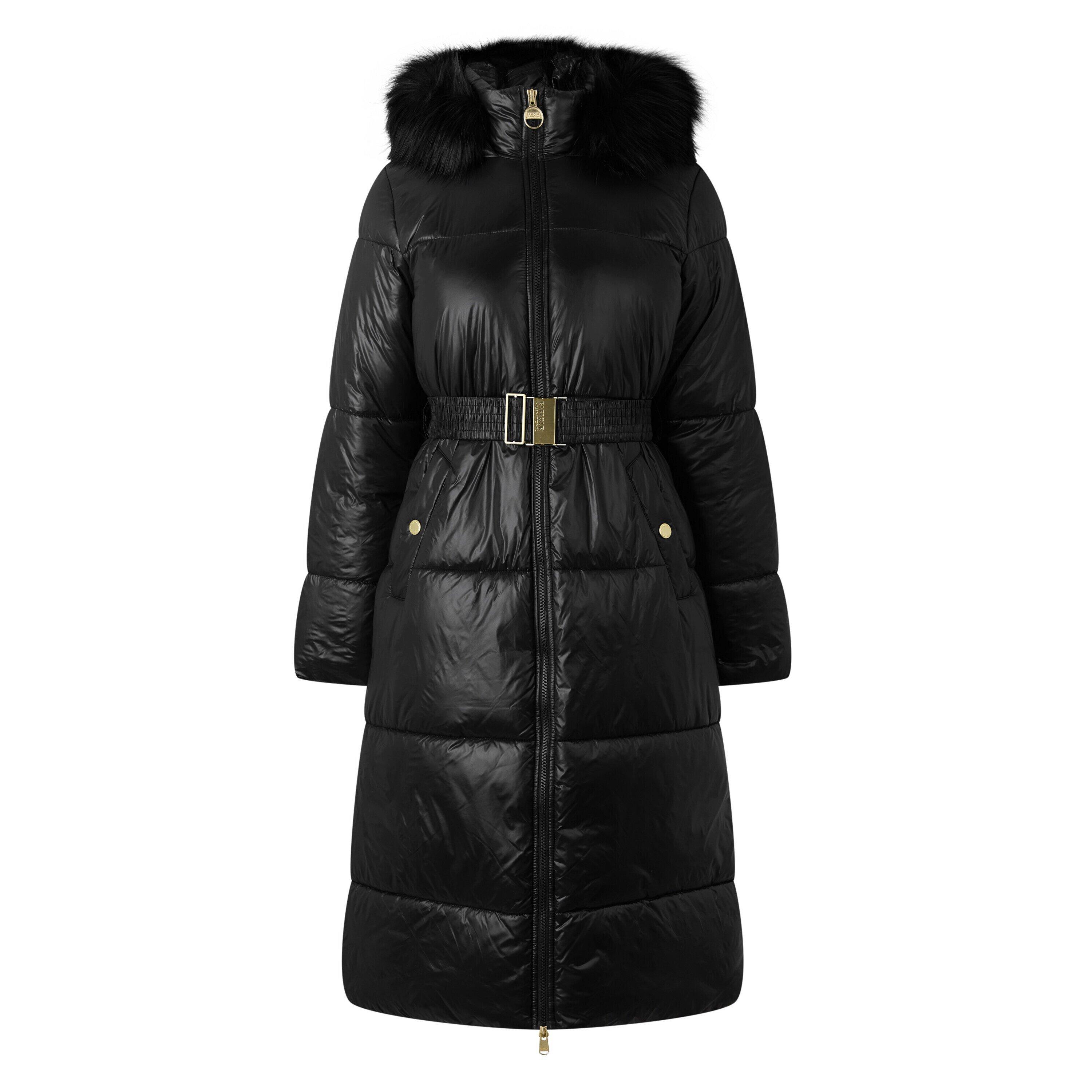 Black - Barbour International - Women's Saskia Hooded Long Sleeve Long Puffer Jacket - 5