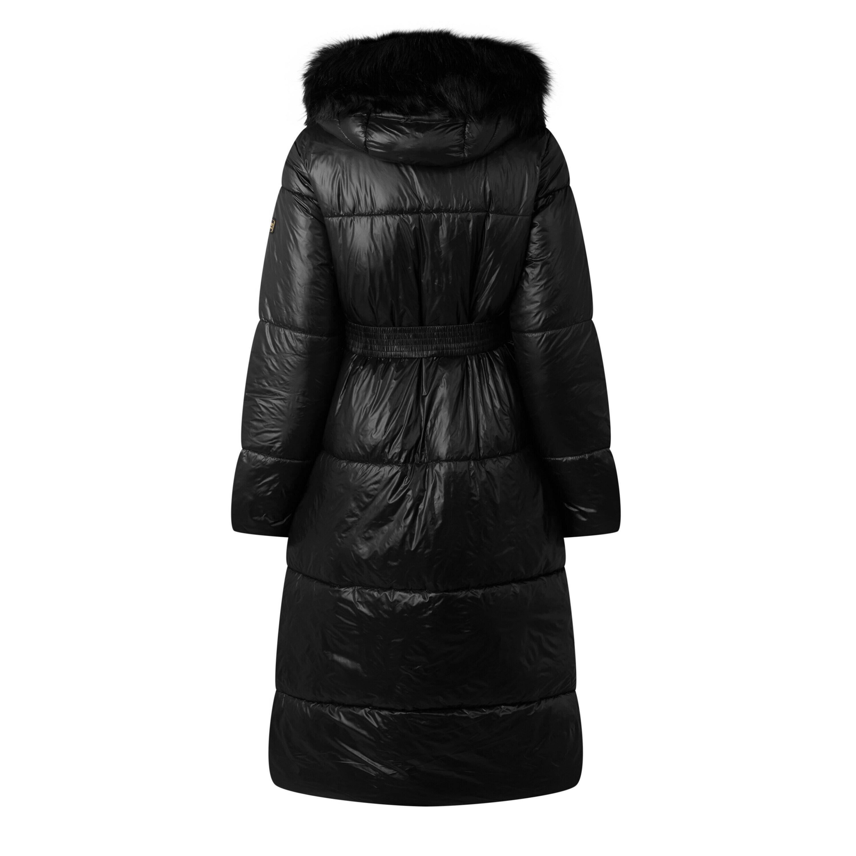 Black - Barbour International - Women's Saskia Hooded Long Sleeve Long Puffer Jacket - 6