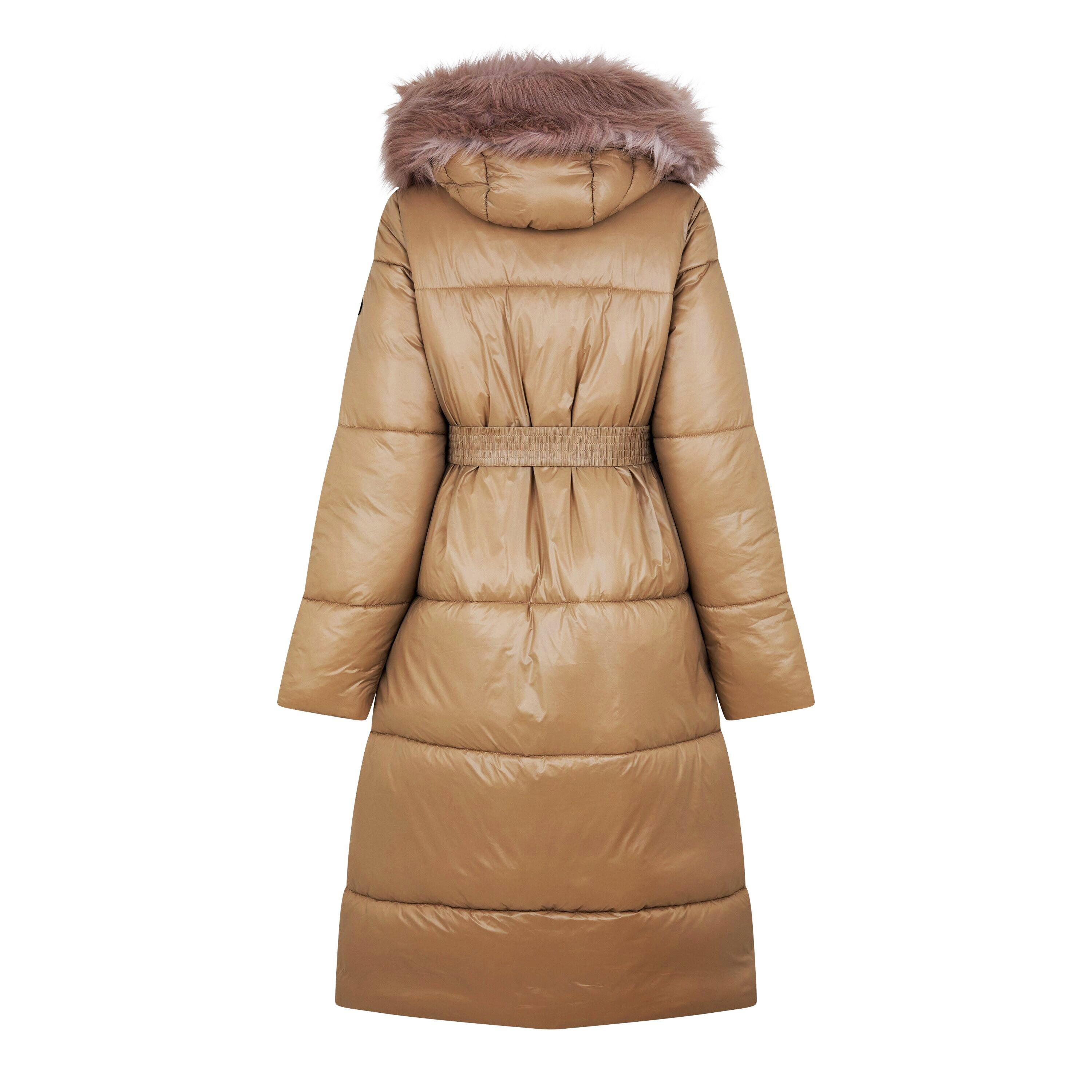 Light Trench - Barbour International - Women's Saskia Hooded Long Sleeve Long Puffer Jacket - 6