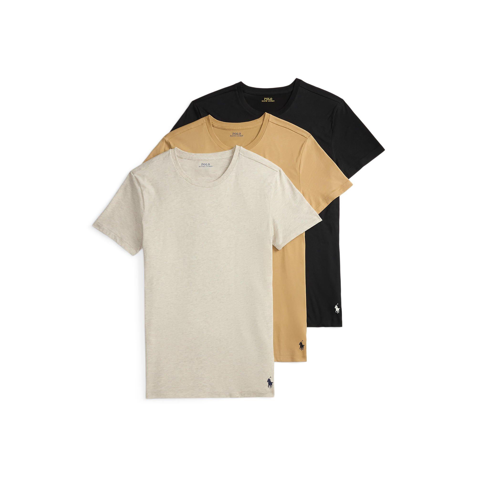 Polo Ralph Lauren 3-pack T-shirts - Camel/Gry/Blk - S