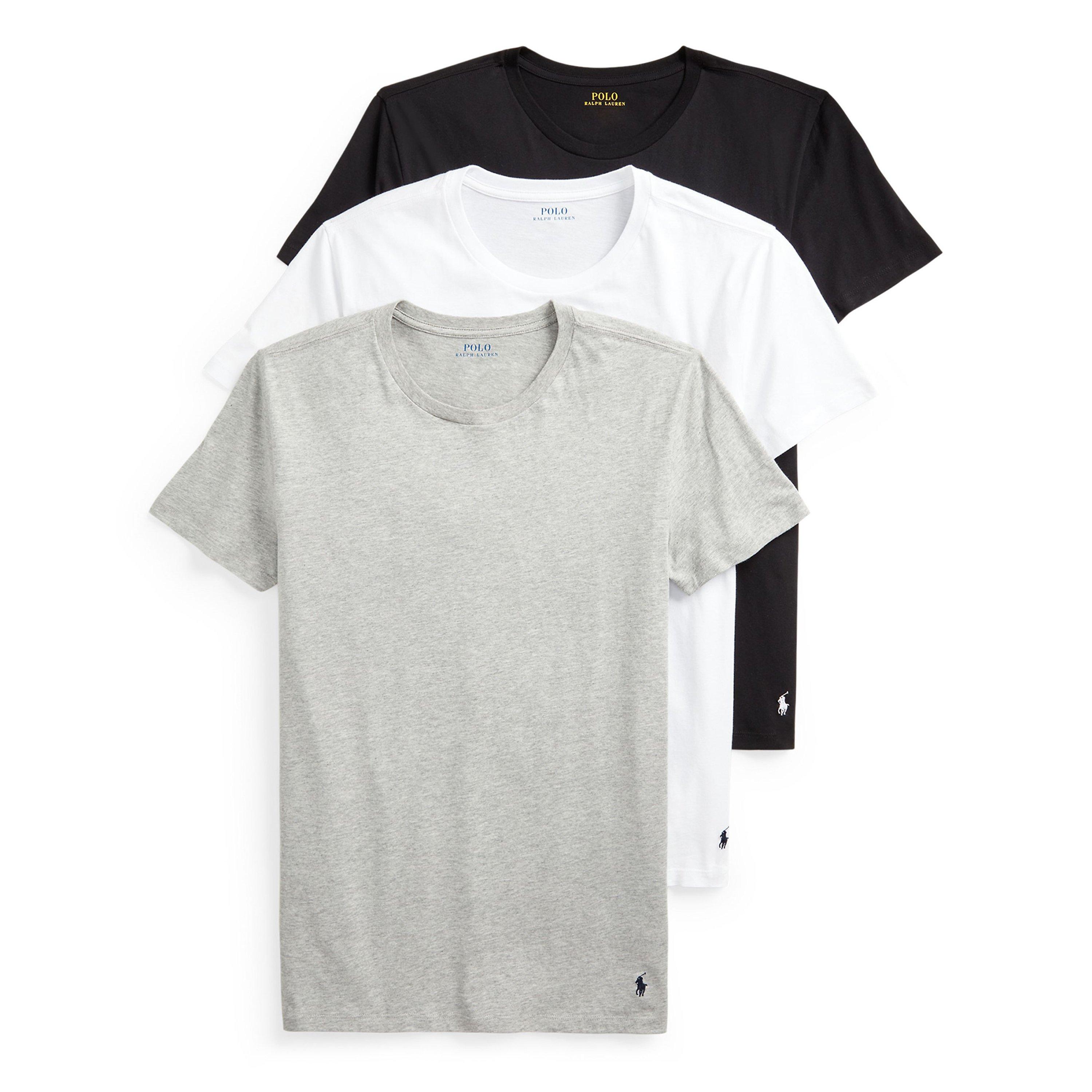 Polo Ralph Lauren Men's 3-Pack T-Shirts - White/Blck/Gry - XL
