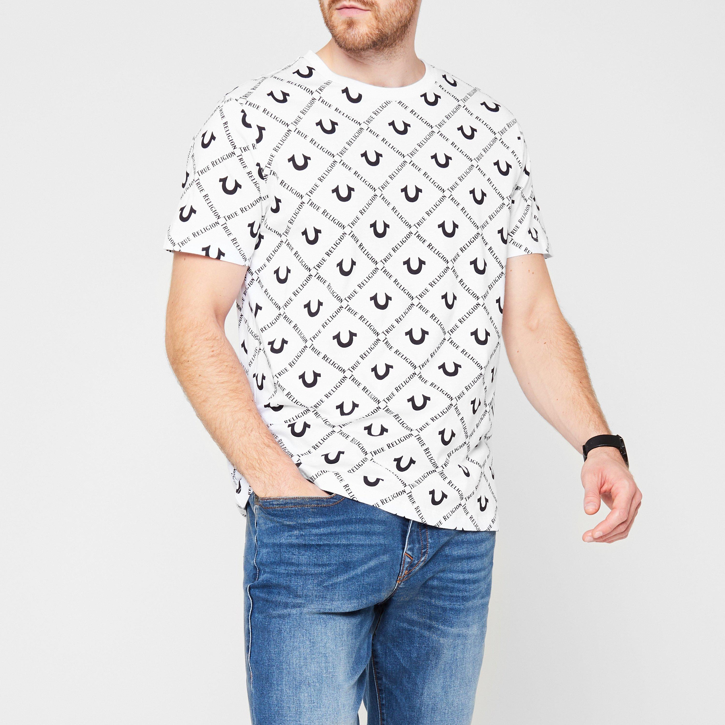 White/Black - True Religion - AO Logo T Shirt - 2