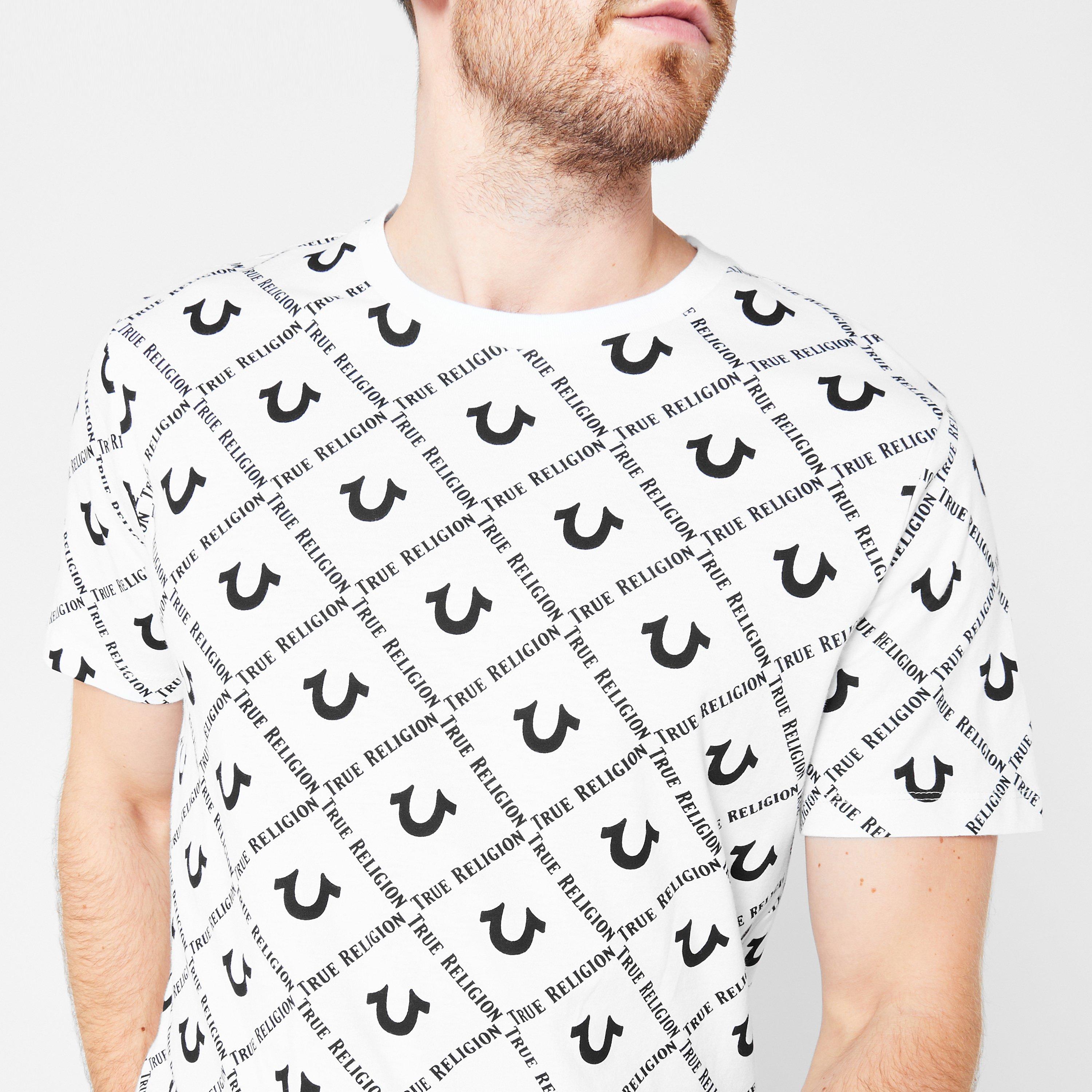 White/Black - True Religion - AO Logo T Shirt - 4