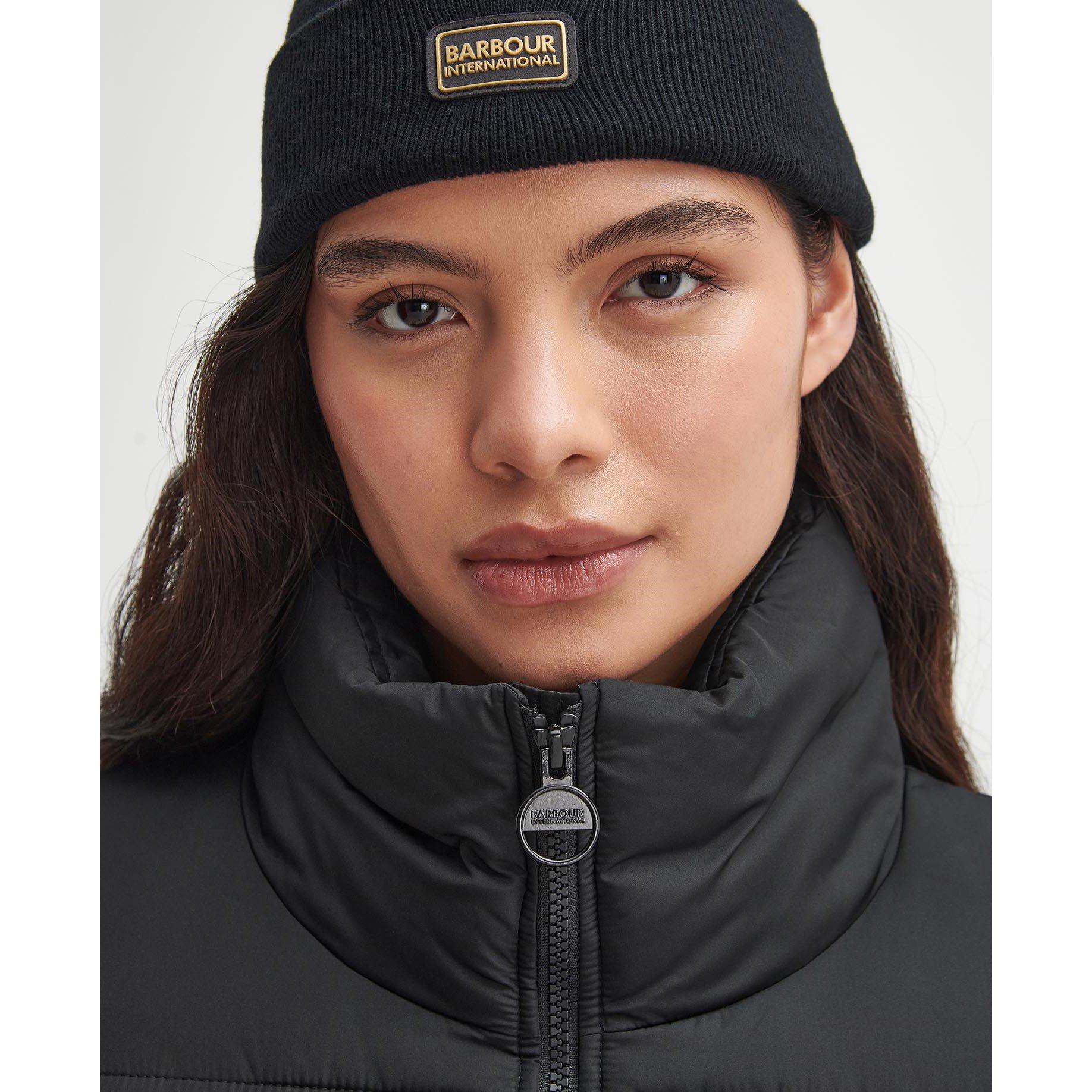 Black - Barbour International - Women's Webber Convertible Fiber Down Short Puffer Jacket - 4