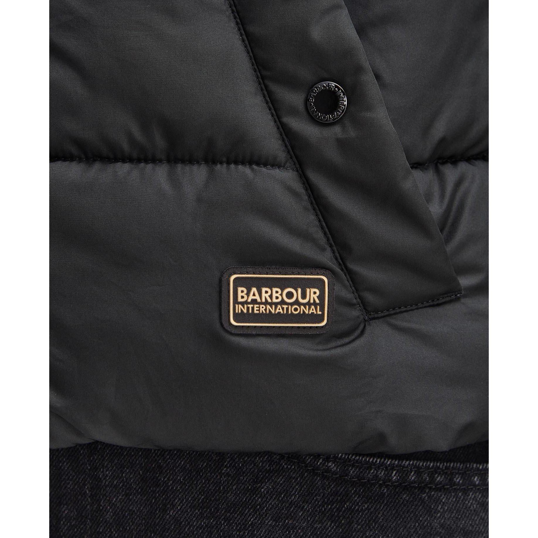 Black - Barbour International - Women's Webber Convertible Fiber Down Short Puffer Jacket - 7