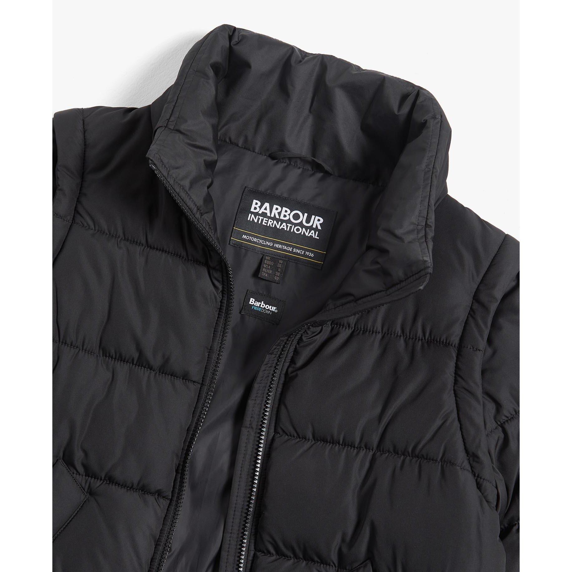 Black - Barbour International - Women's Webber Convertible Fiber Down Short Puffer Jacket - 8