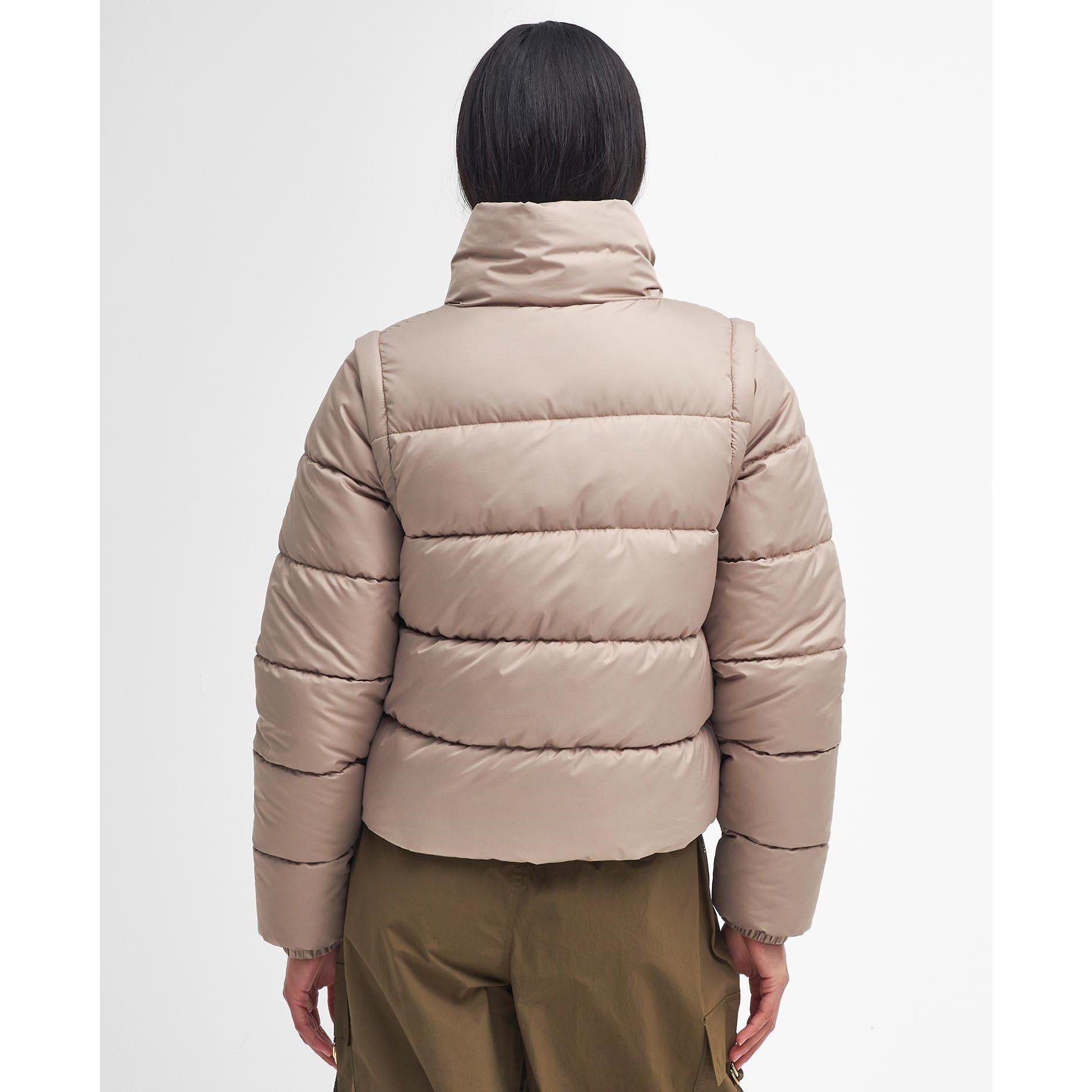 Light Trench - Barbour International - Women's Webber Convertible Fiber Down Short Puffer Jacket - 2