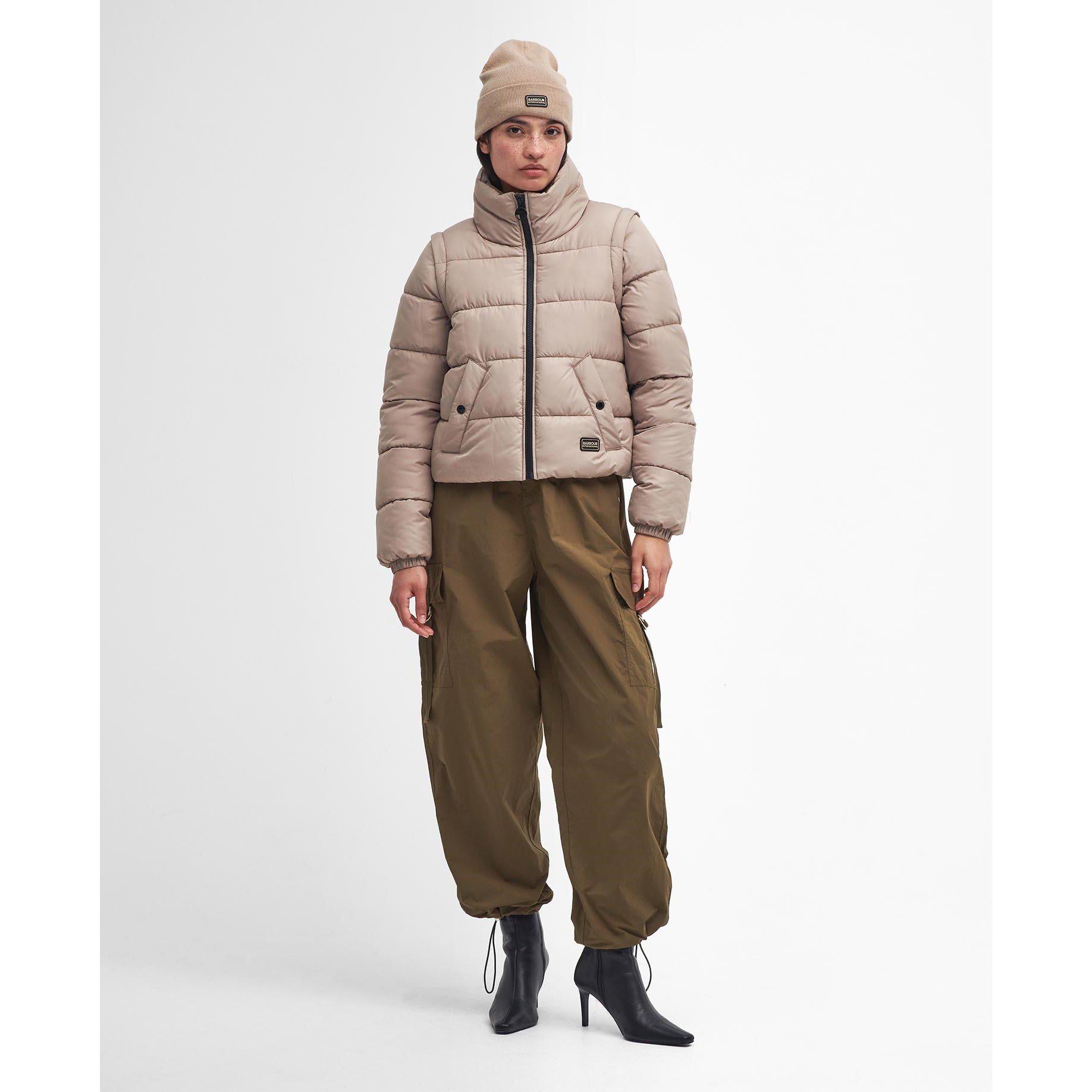 Light Trench - Barbour International - Women's Webber Convertible Fiber Down Short Puffer Jacket - 3