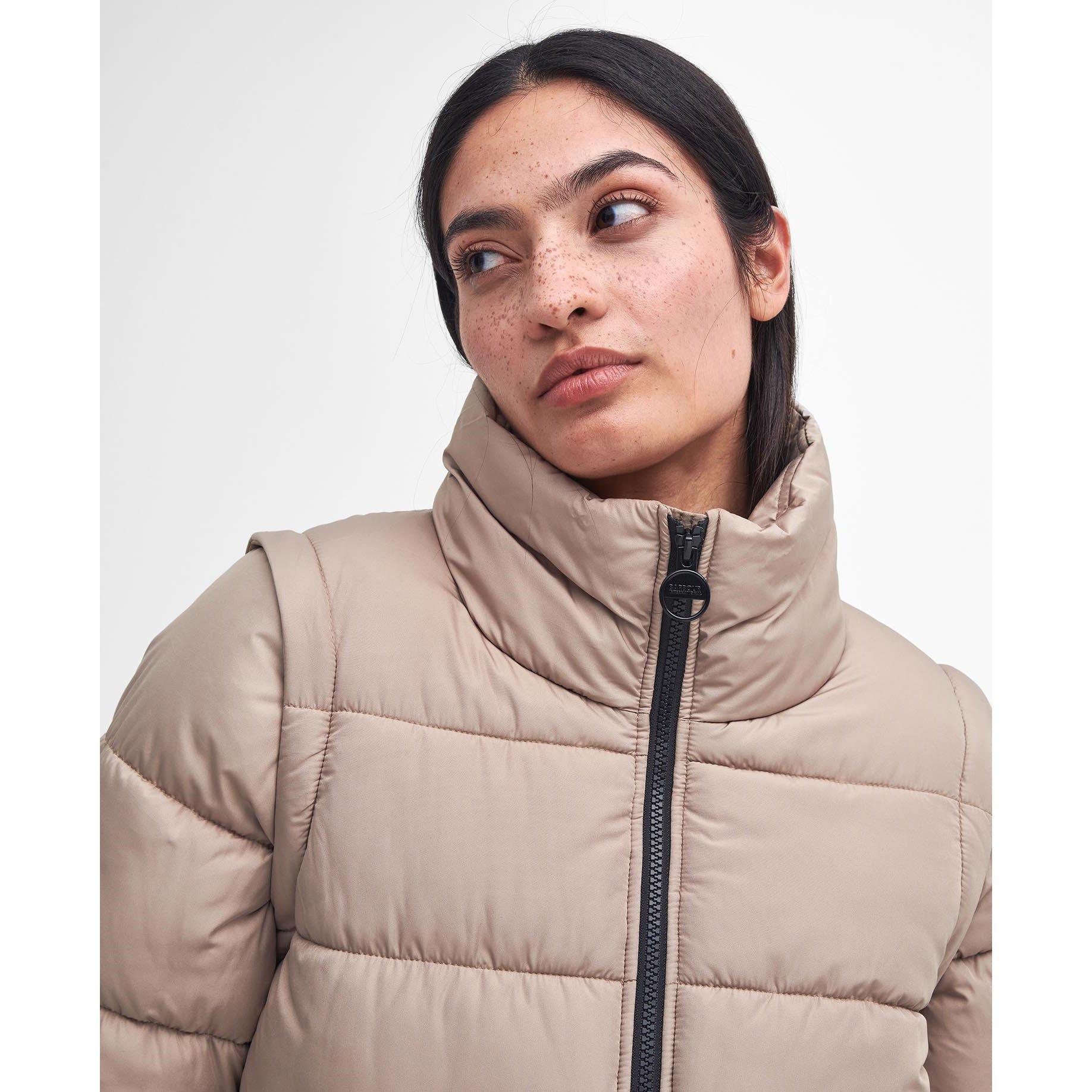 Light Trench - Barbour International - Women's Webber Convertible Fiber Down Short Puffer Jacket - 4