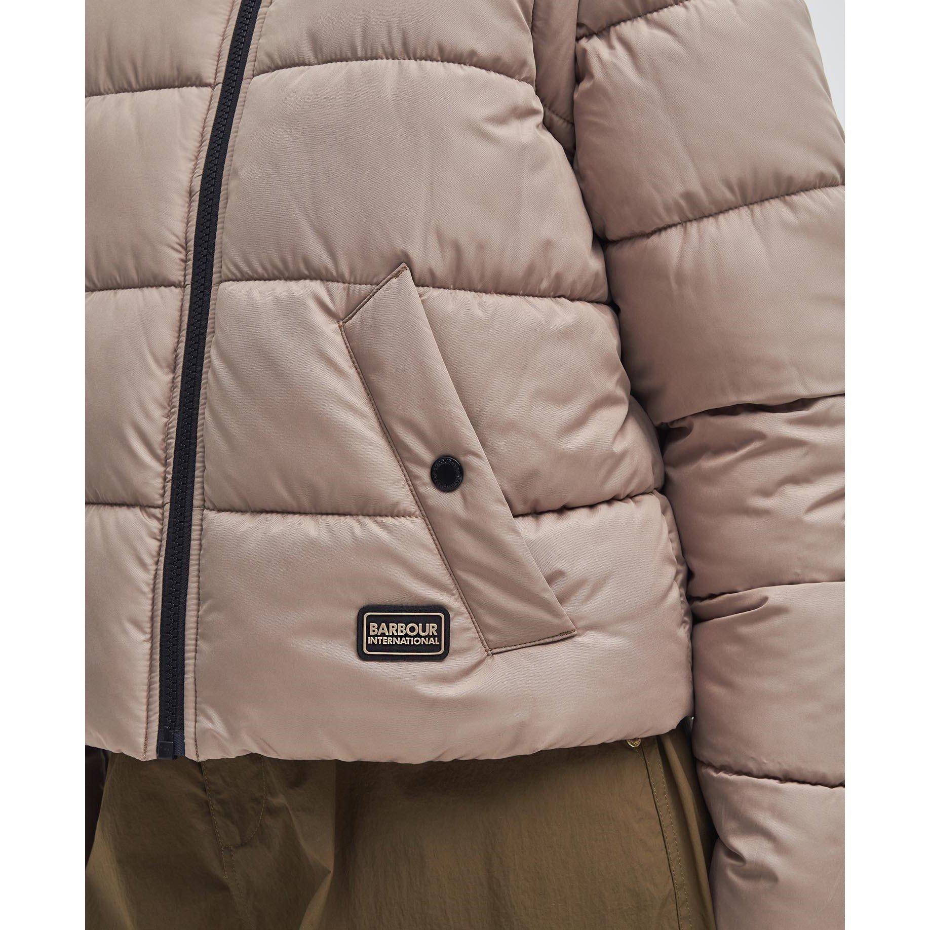 Light Trench - Barbour International - Women's Webber Convertible Fiber Down Short Puffer Jacket - 5