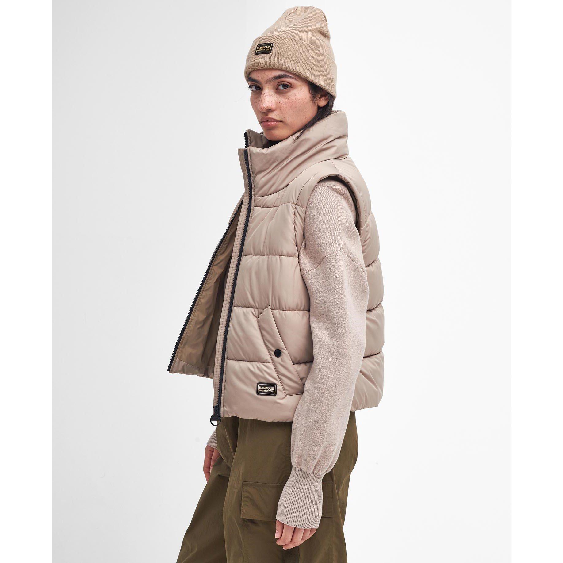 Light Trench - Barbour International - Women's Webber Convertible Fiber Down Short Puffer Jacket - 7