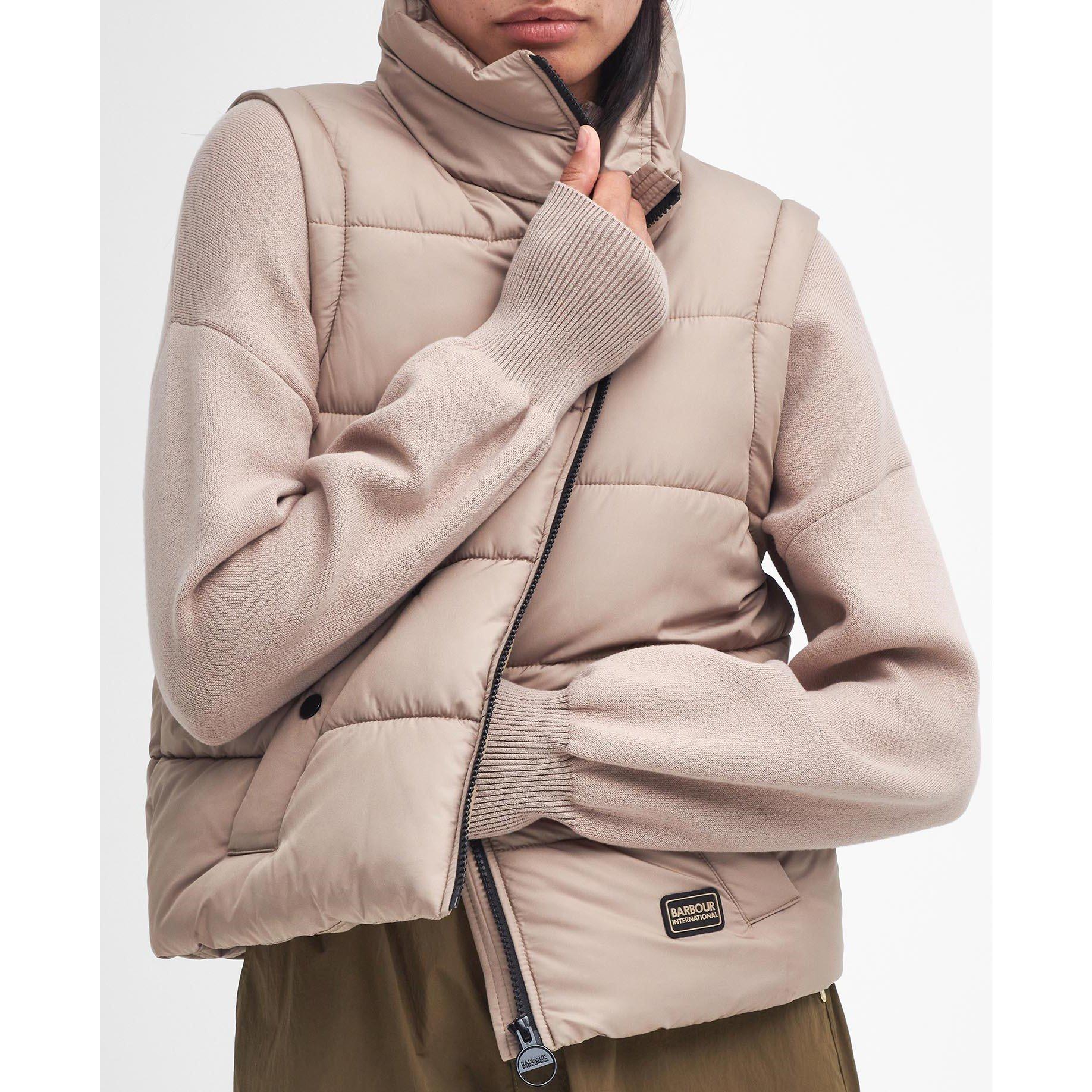 Light Trench - Barbour International - Women's Webber Convertible Fiber Down Short Puffer Jacket - 8