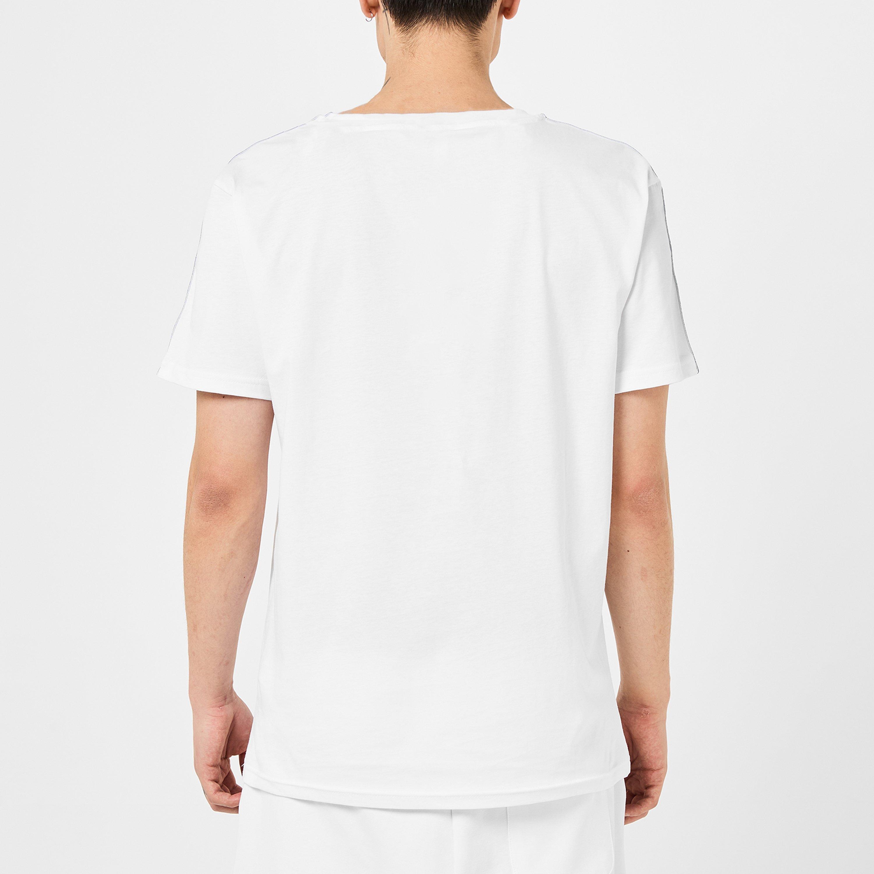 White - Moschino - Men's Bear Logo Tape Regular Fit T-Shirt - 3