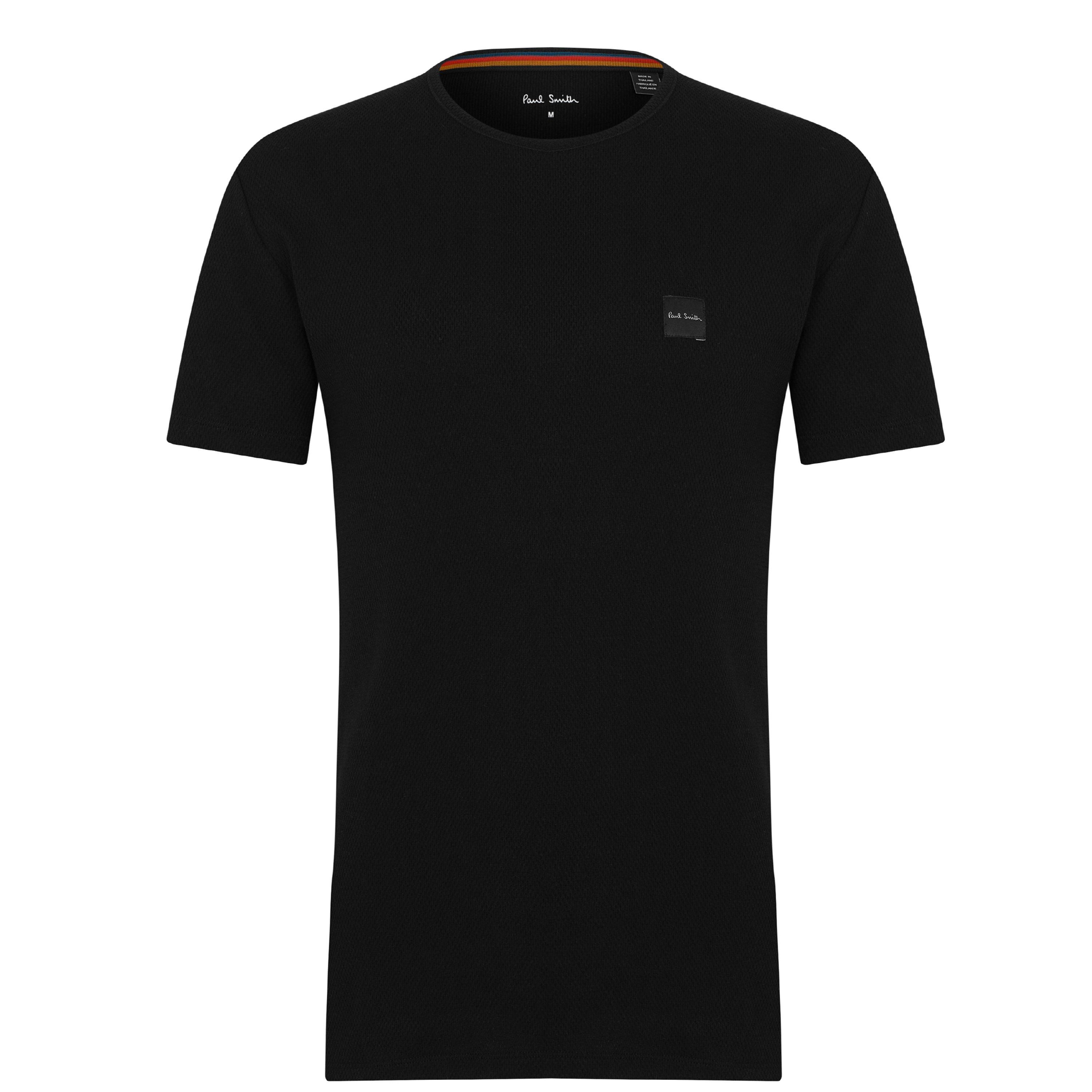 未使用　19SS PAUL SMITH PHOTO L/S SHIRTS M Black Regular-Fit Cotton Logo T-Shirt