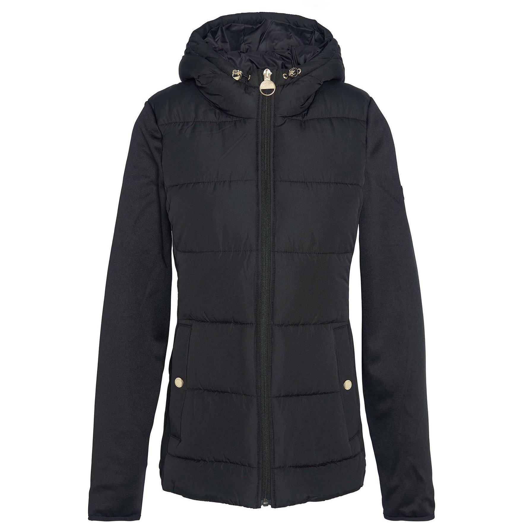 Black - Barbour International - Women's Bondar Quilted Hooded Hybrid Jacket - 8