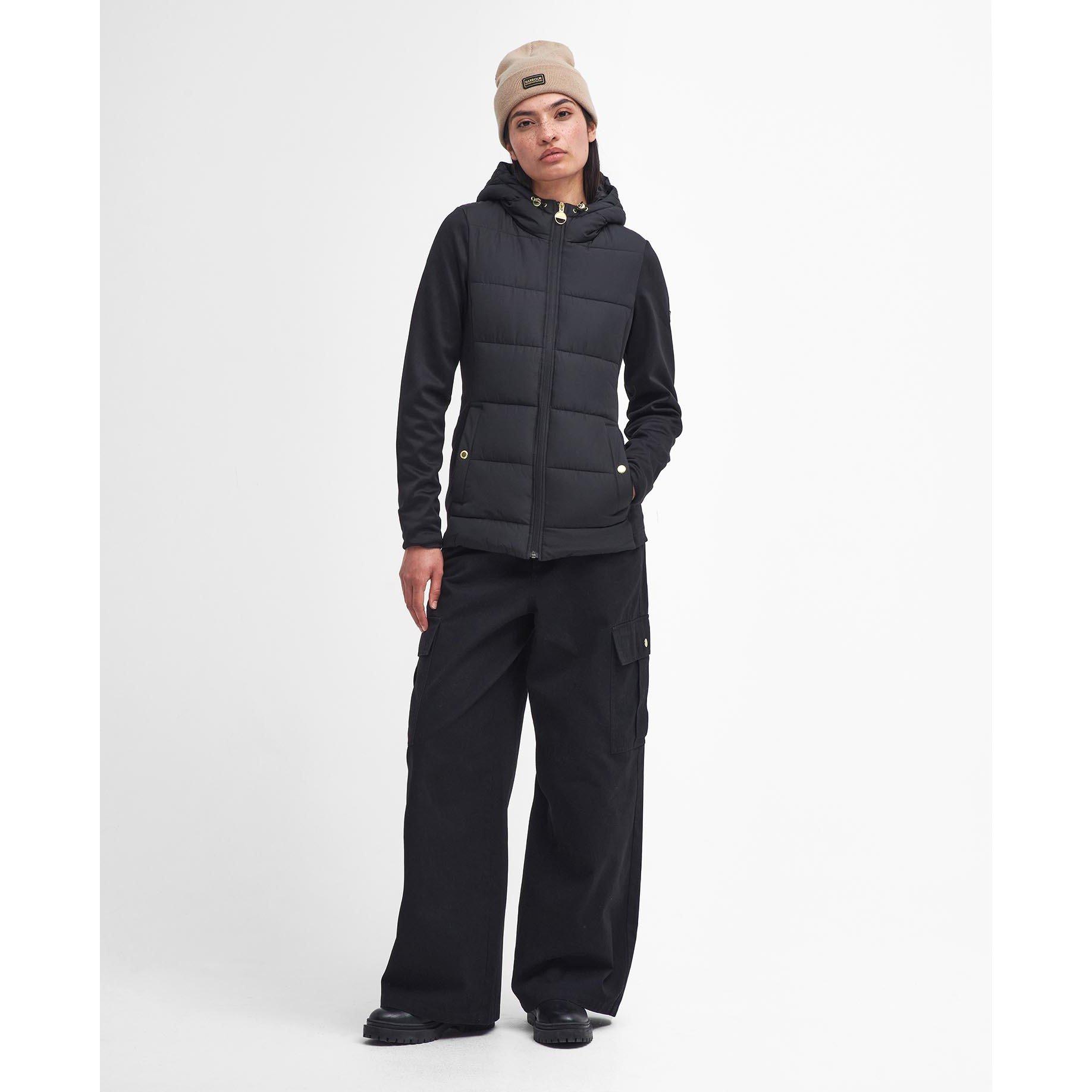 Black - Barbour International - Women's Bondar Quilted Hooded Hybrid Jacket - 3