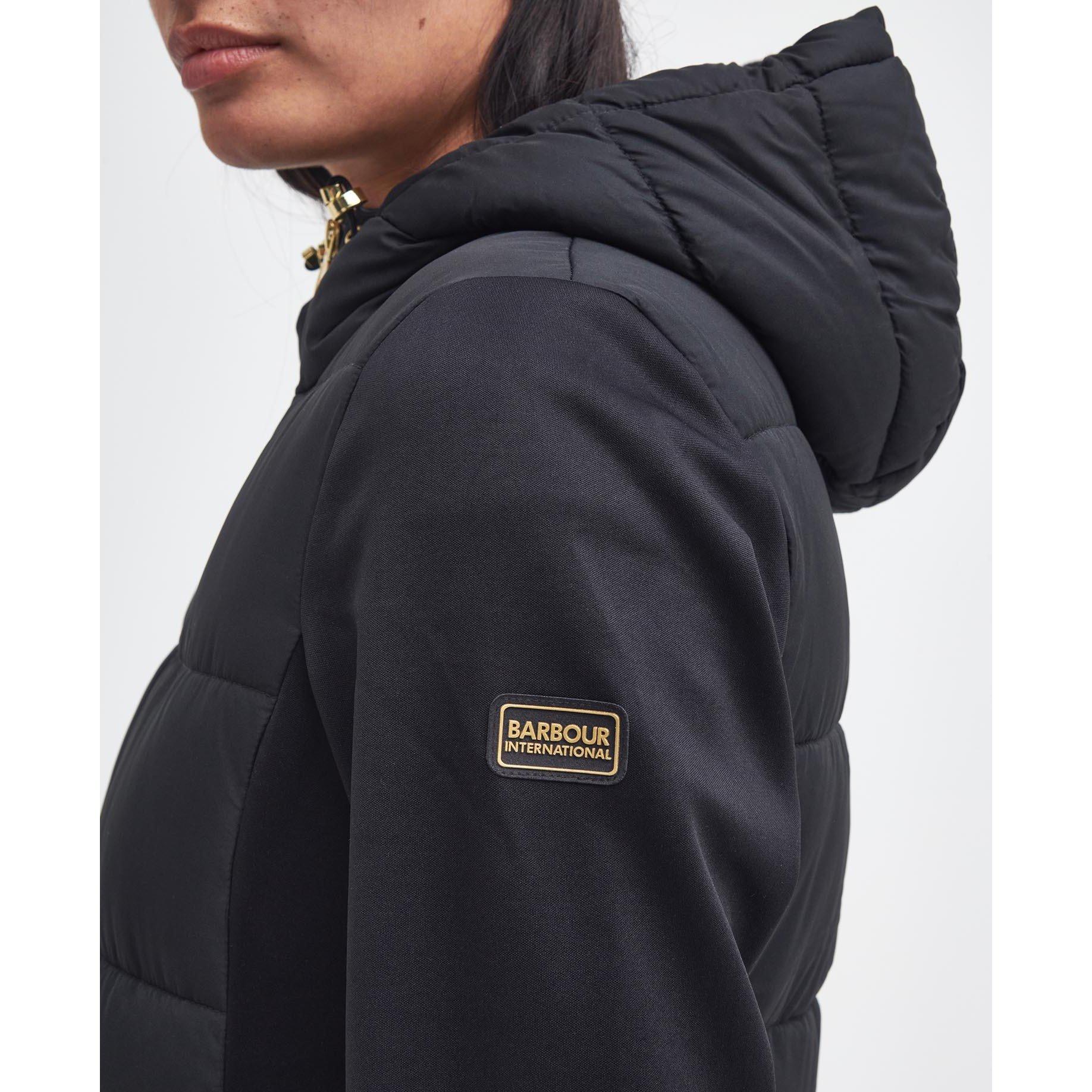 Black - Barbour International - Women's Bondar Quilted Hooded Hybrid Jacket - 5