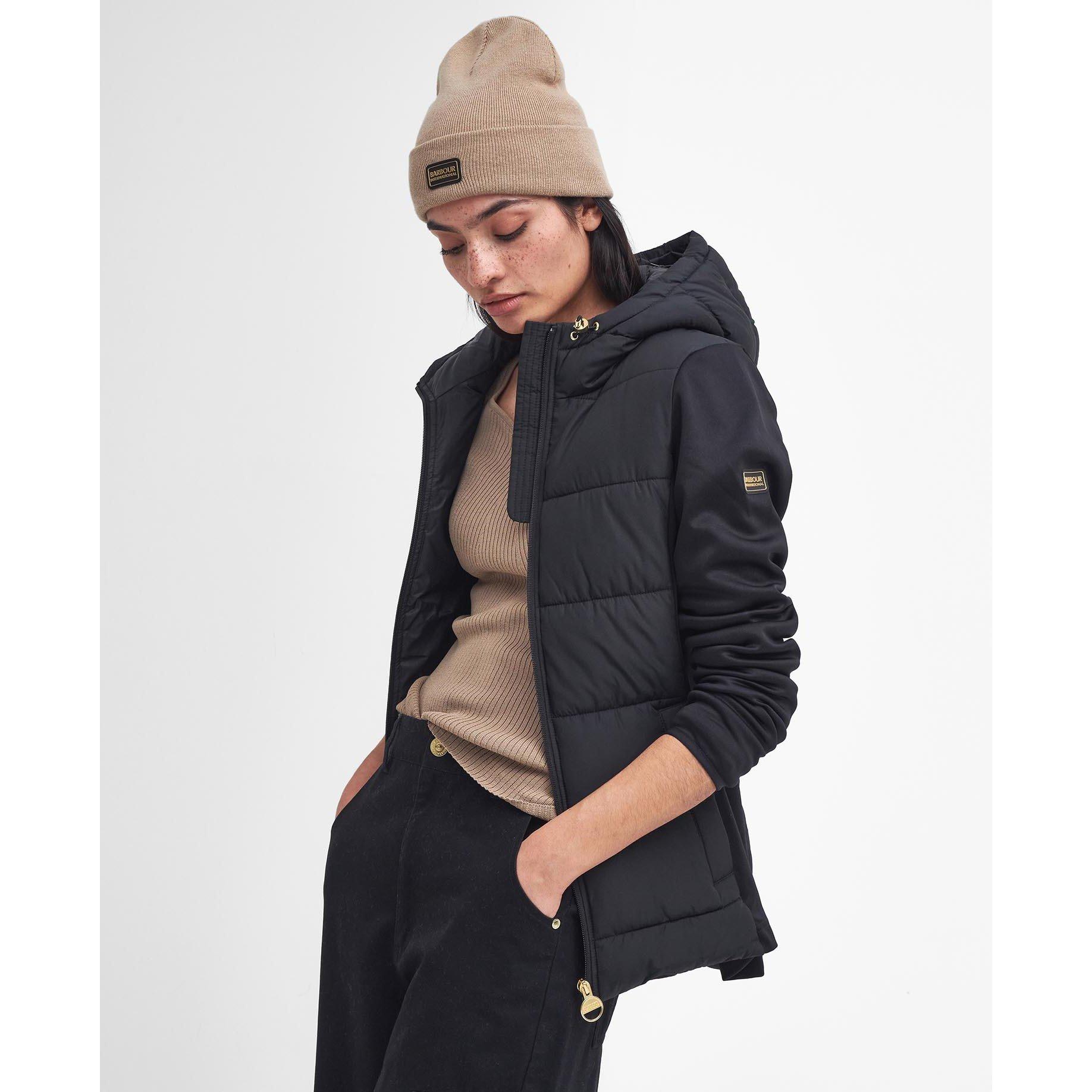 Black - Barbour International - Women's Bondar Quilted Hooded Hybrid Jacket - 6