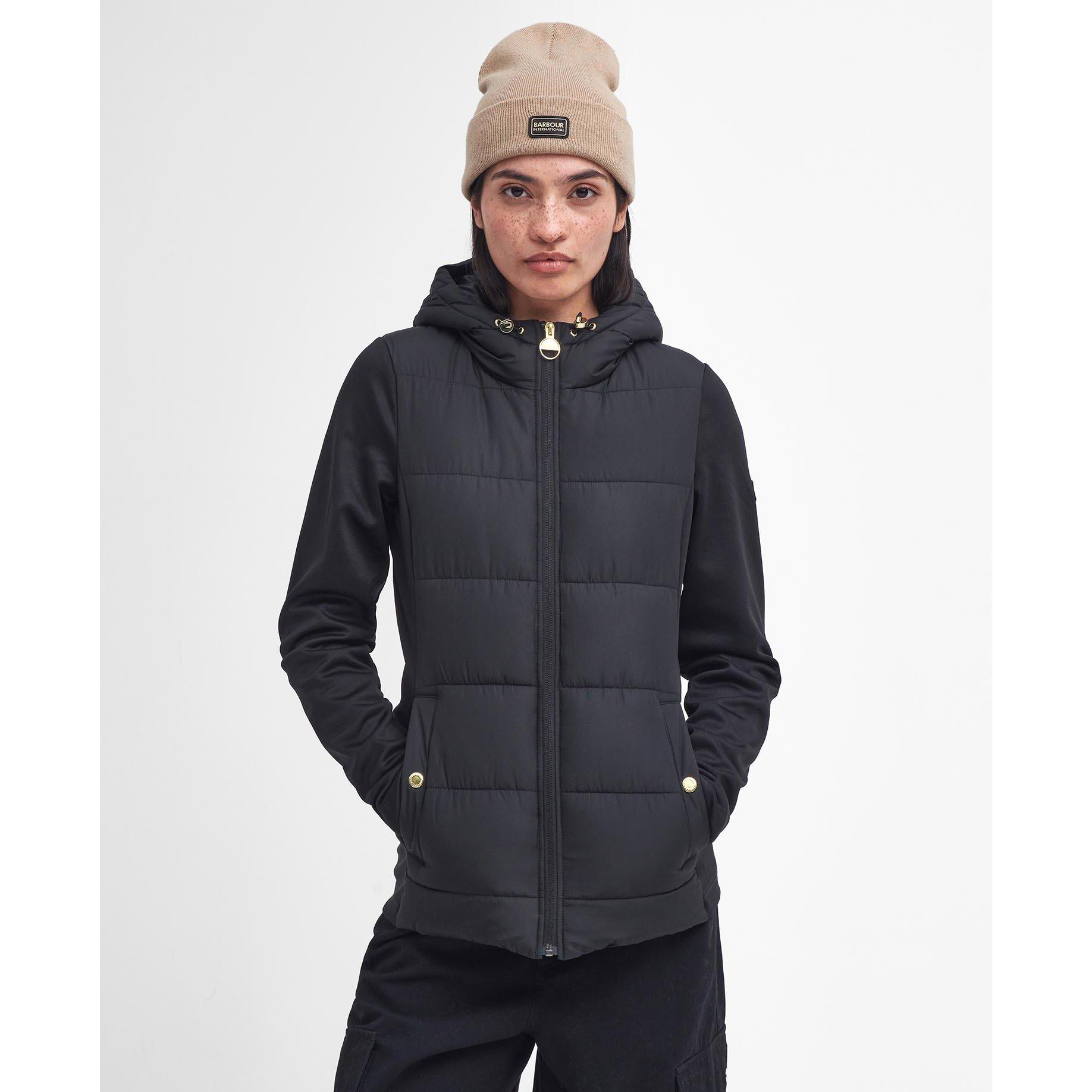 Black - Barbour International - Women's Bondar Quilted Hooded Hybrid Jacket - 7