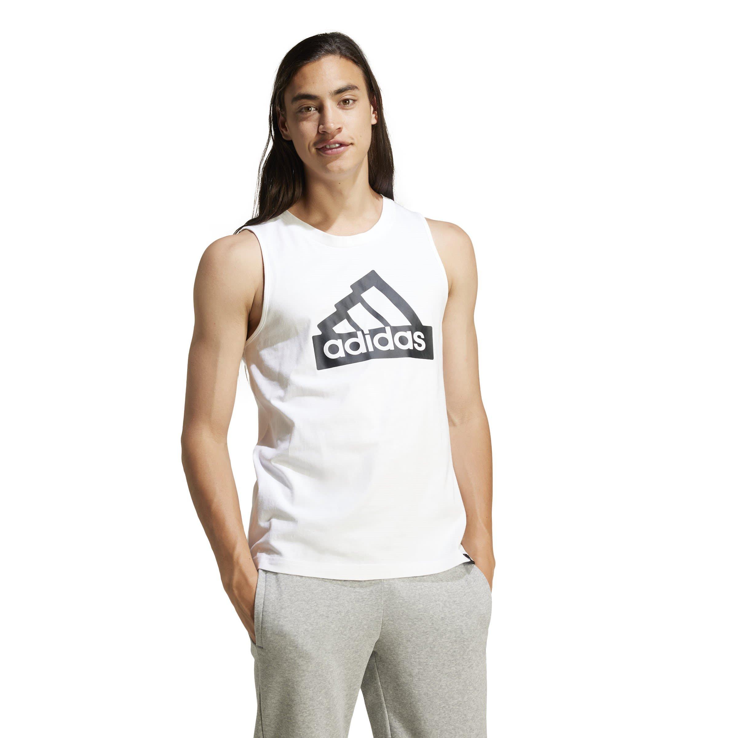 White - adidas - Modern Essentials Graphic Mens Tank Top - 2