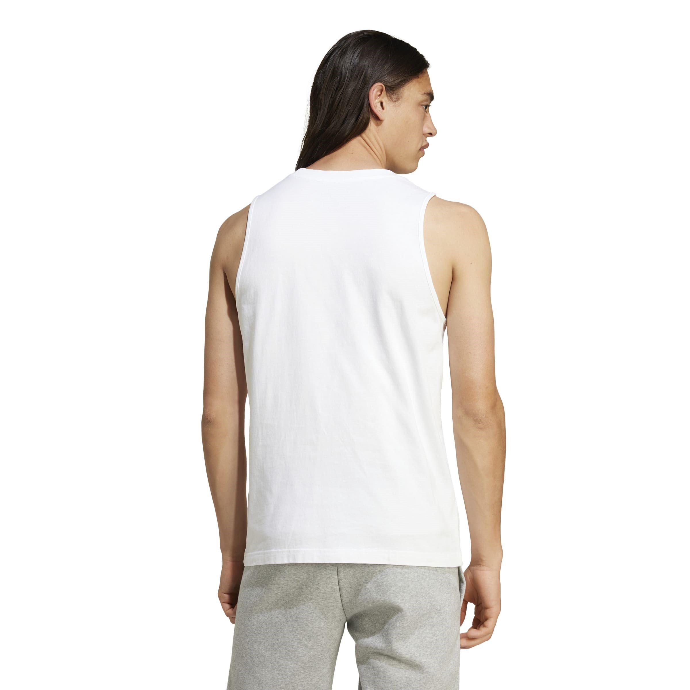 White - adidas - Modern Essentials Graphic Mens Tank Top - 3